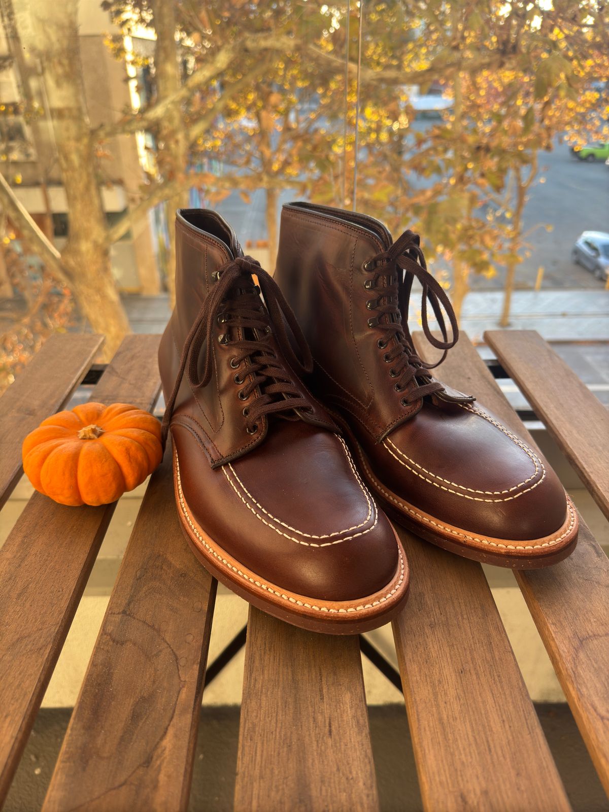 Photo by jarmul22 on October 16, 2024 of the Alden Indy Boot in Brown Analine Pull Up.