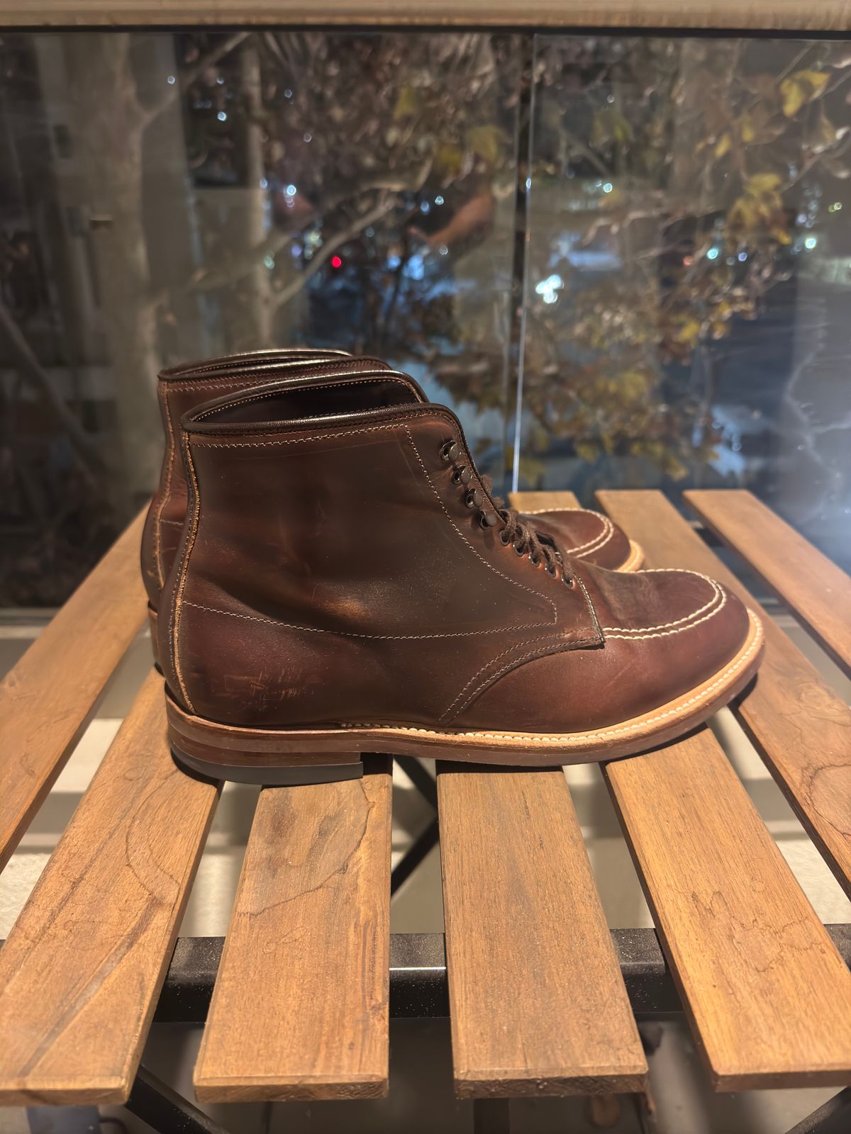 Photo by jarmul22 on November 6, 2024 of the Alden Indy Boot in Brown Analine Pull Up.