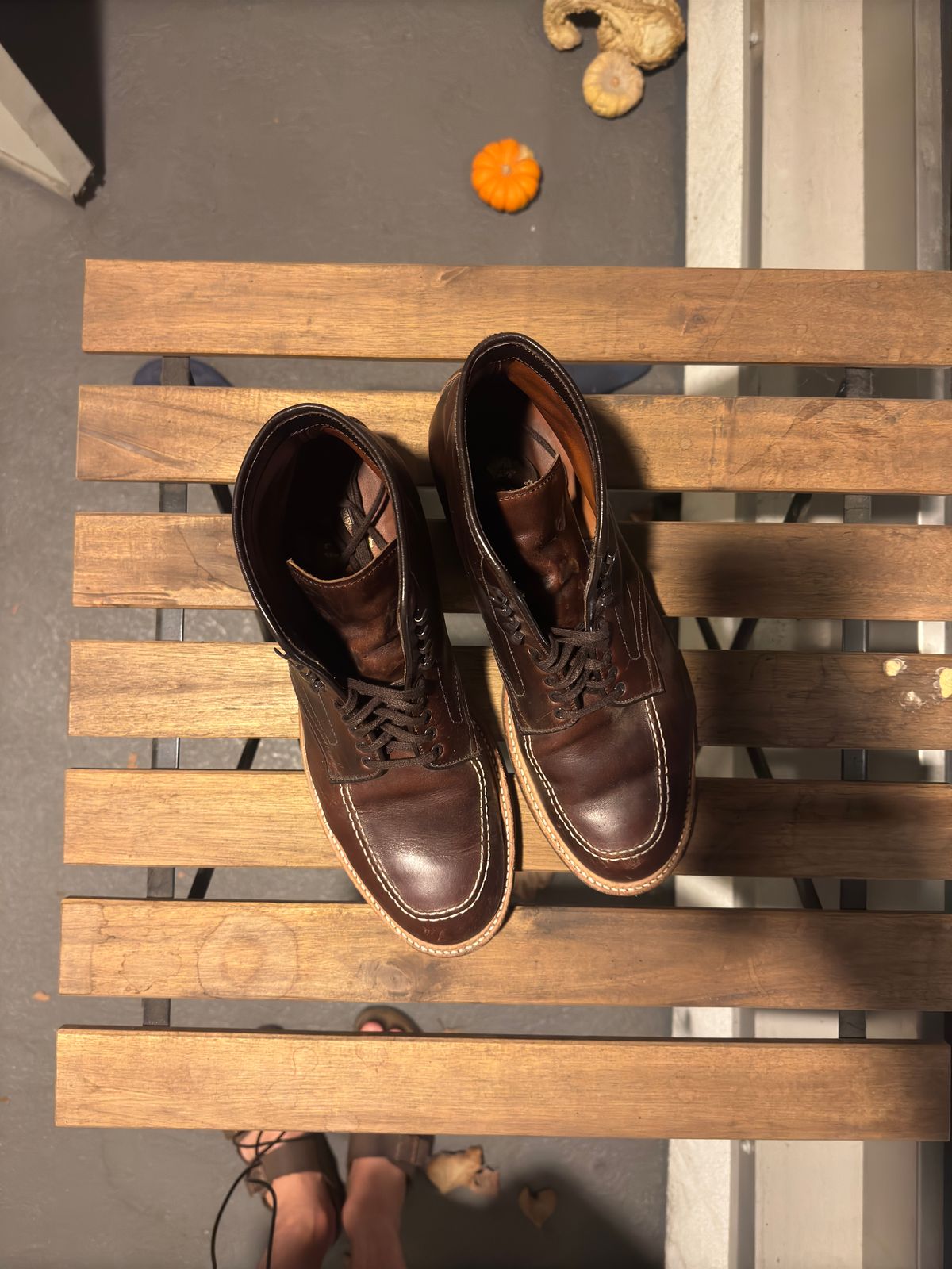 Photo by jarmul22 on November 6, 2024 of the Alden Indy Boot in Brown Analine Pull Up.