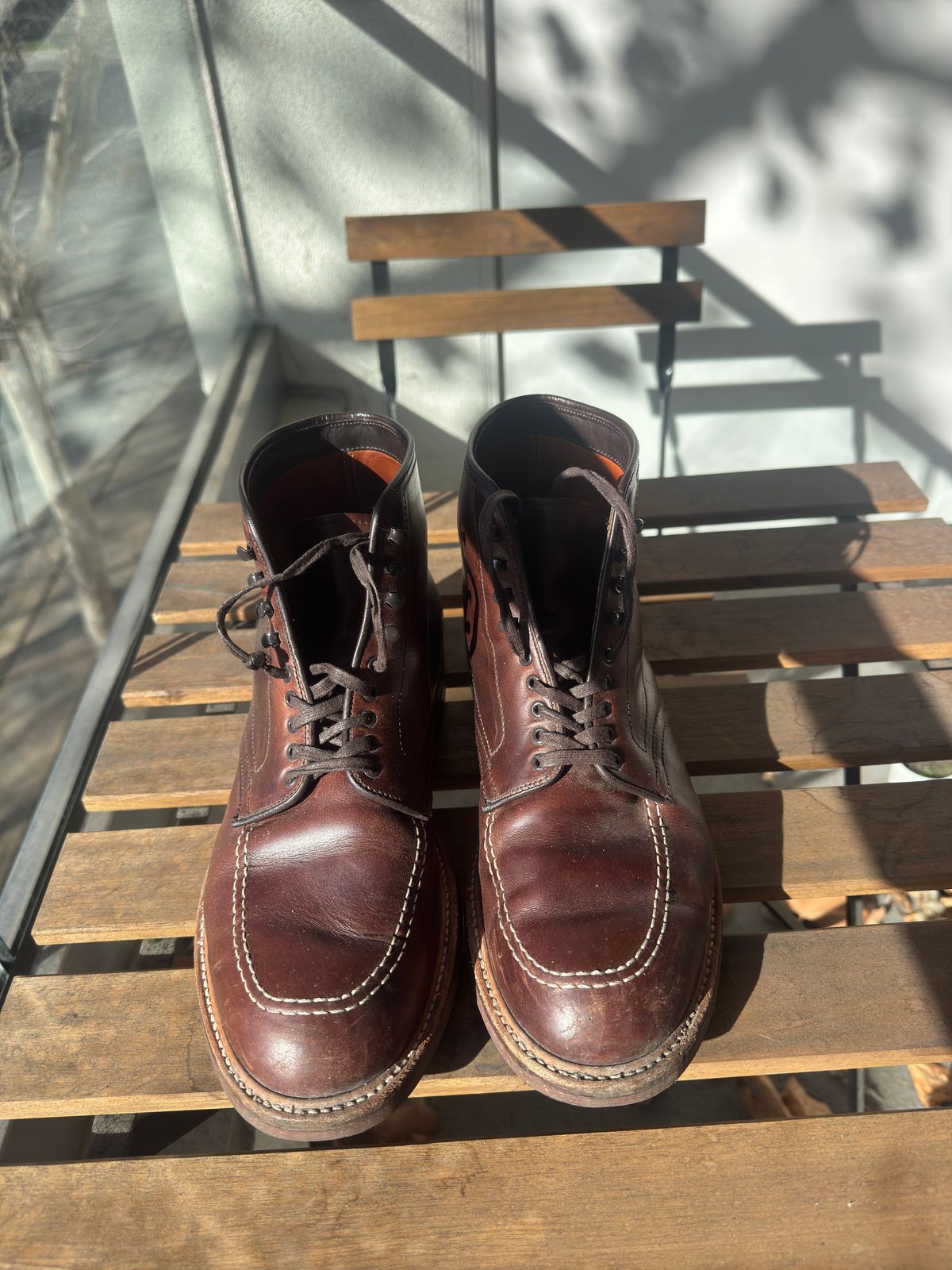 Photo by jarmul22 on January 5, 2025 of the Alden Indy Boot in Brown Analine Pull Up.