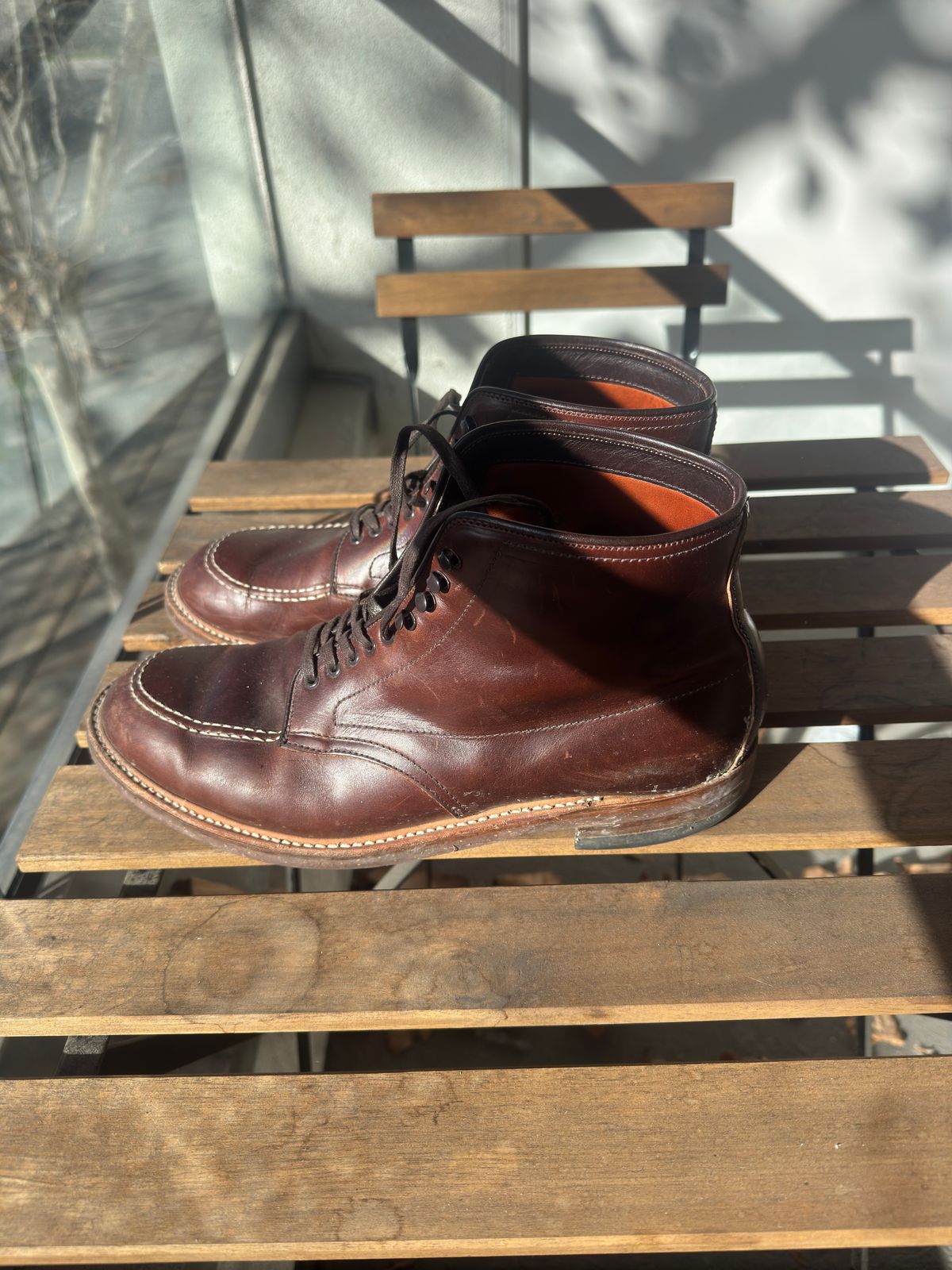 Photo by jarmul22 on January 5, 2025 of the Alden Indy Boot in Brown Analine Pull Up.