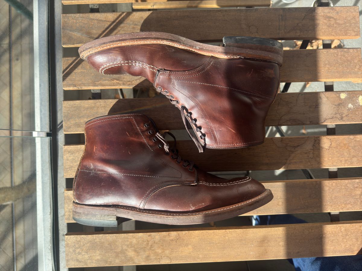 Photo by jarmul22 on January 5, 2025 of the Alden Indy Boot in Brown Analine Pull Up.