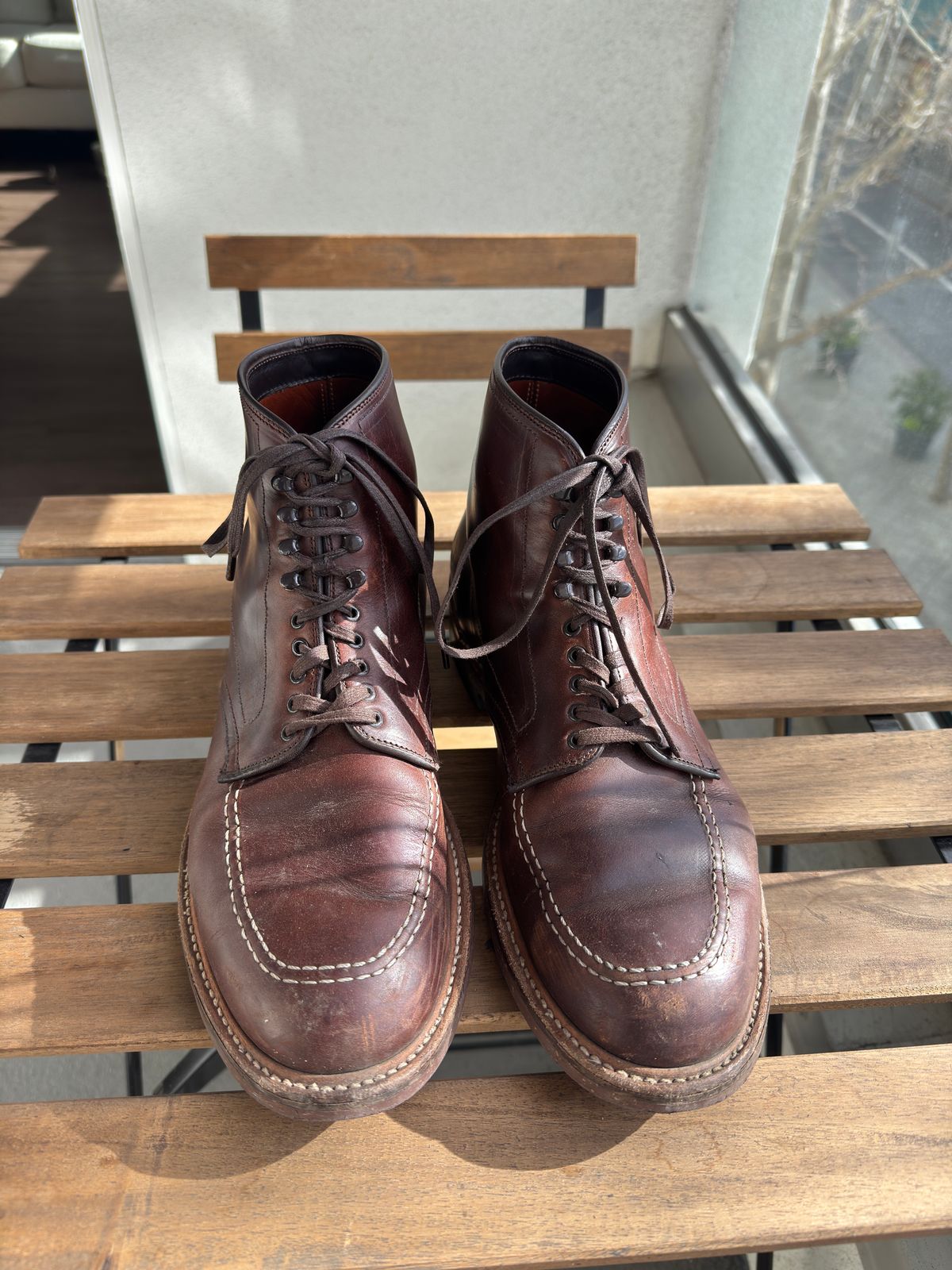 Photo by jarmul22 on March 2, 2025 of the Alden Indy Boot in Brown Analine Pull Up.