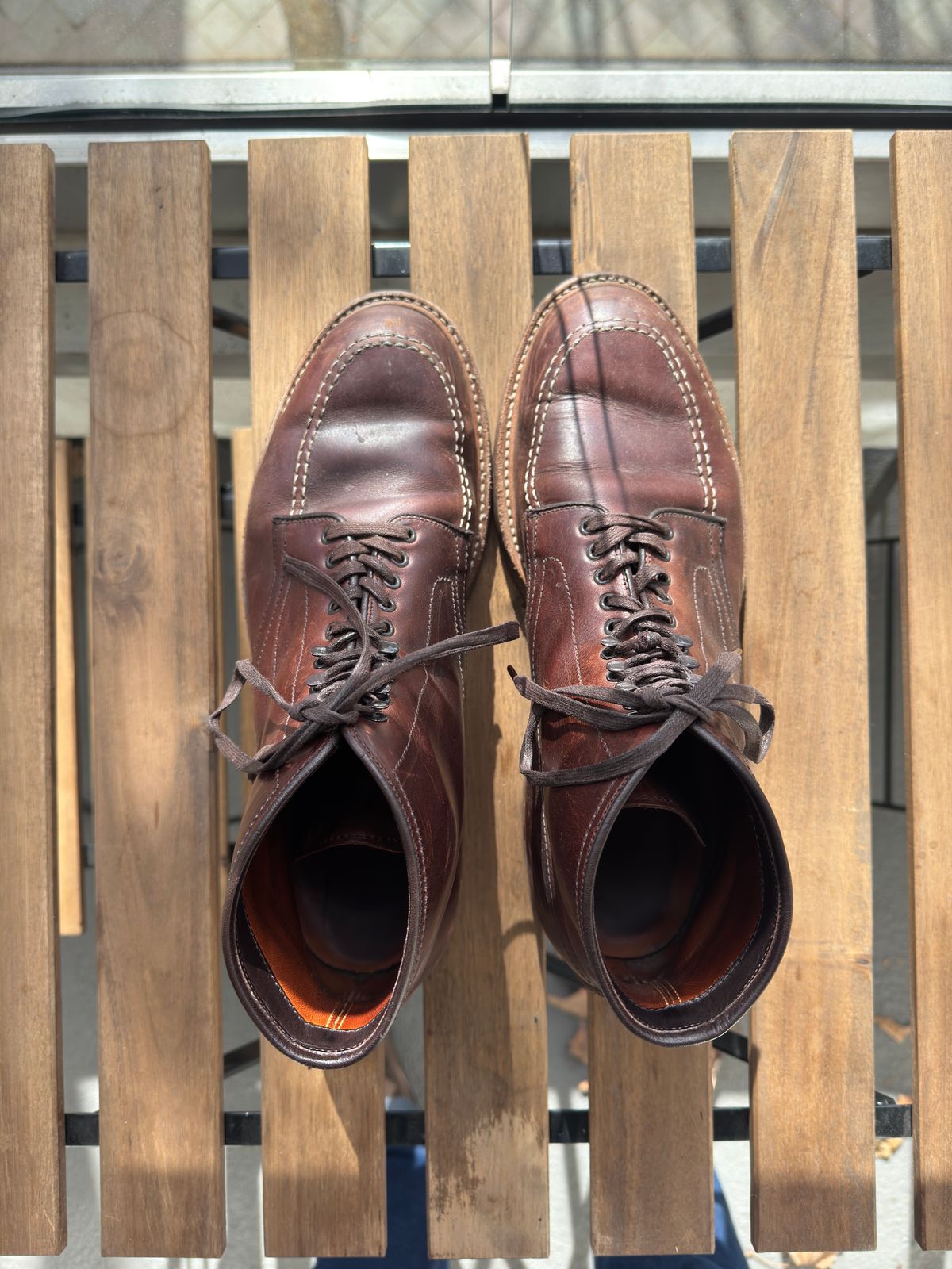 Photo by jarmul22 on March 2, 2025 of the Alden Indy Boot in Brown Analine Pull Up.