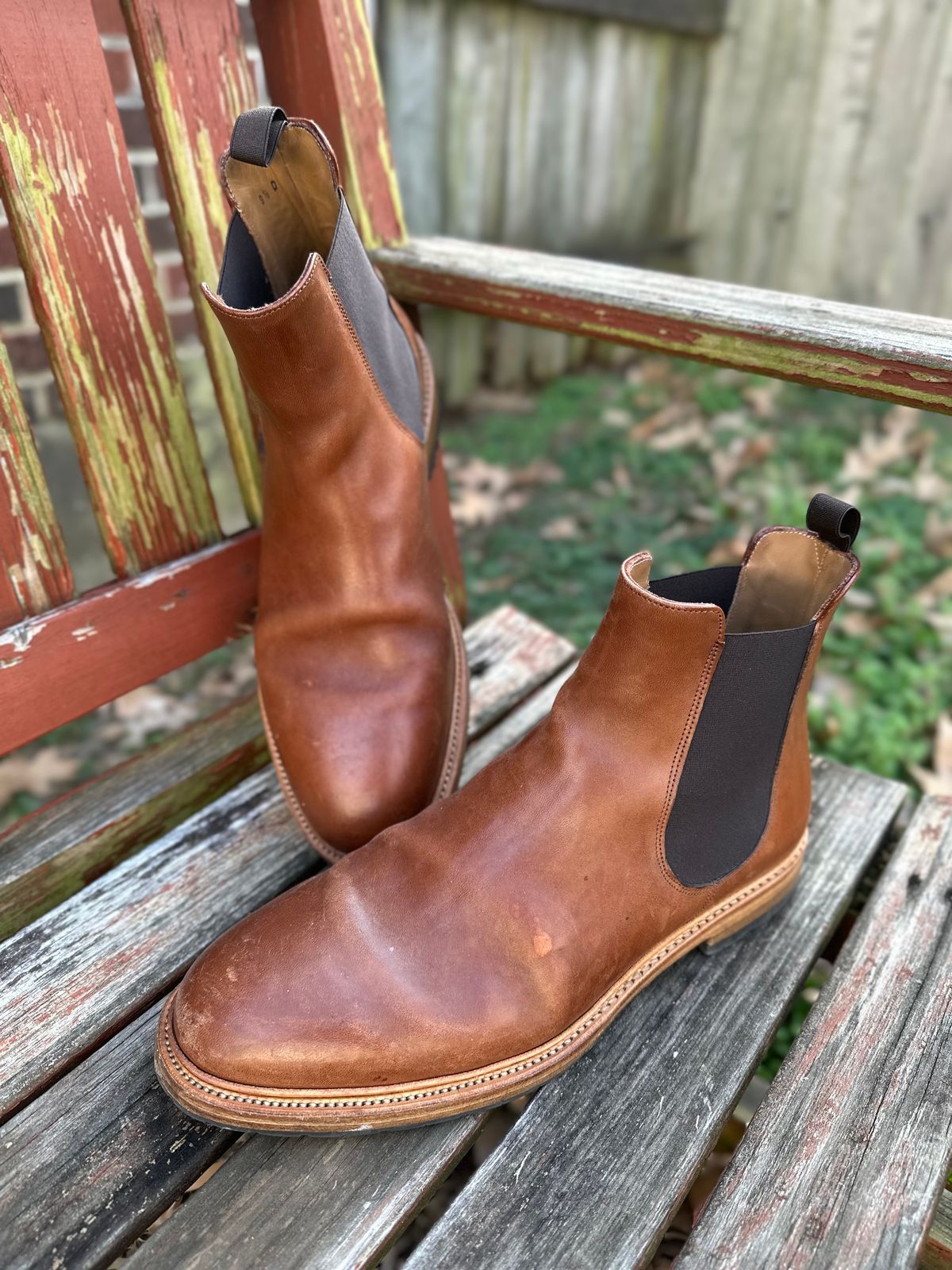 Photo by heef on March 5, 2025 of the Rider Boot Co. Fritz in Maryam Toscanello Horsebutt.