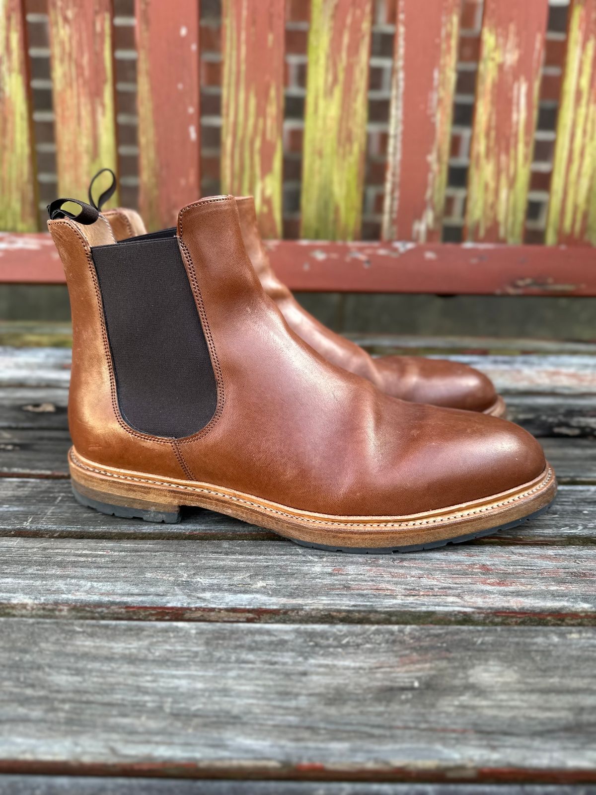 Photo by heef on March 5, 2025 of the Rider Boot Co. Fritz in Maryam Toscanello Horsebutt.