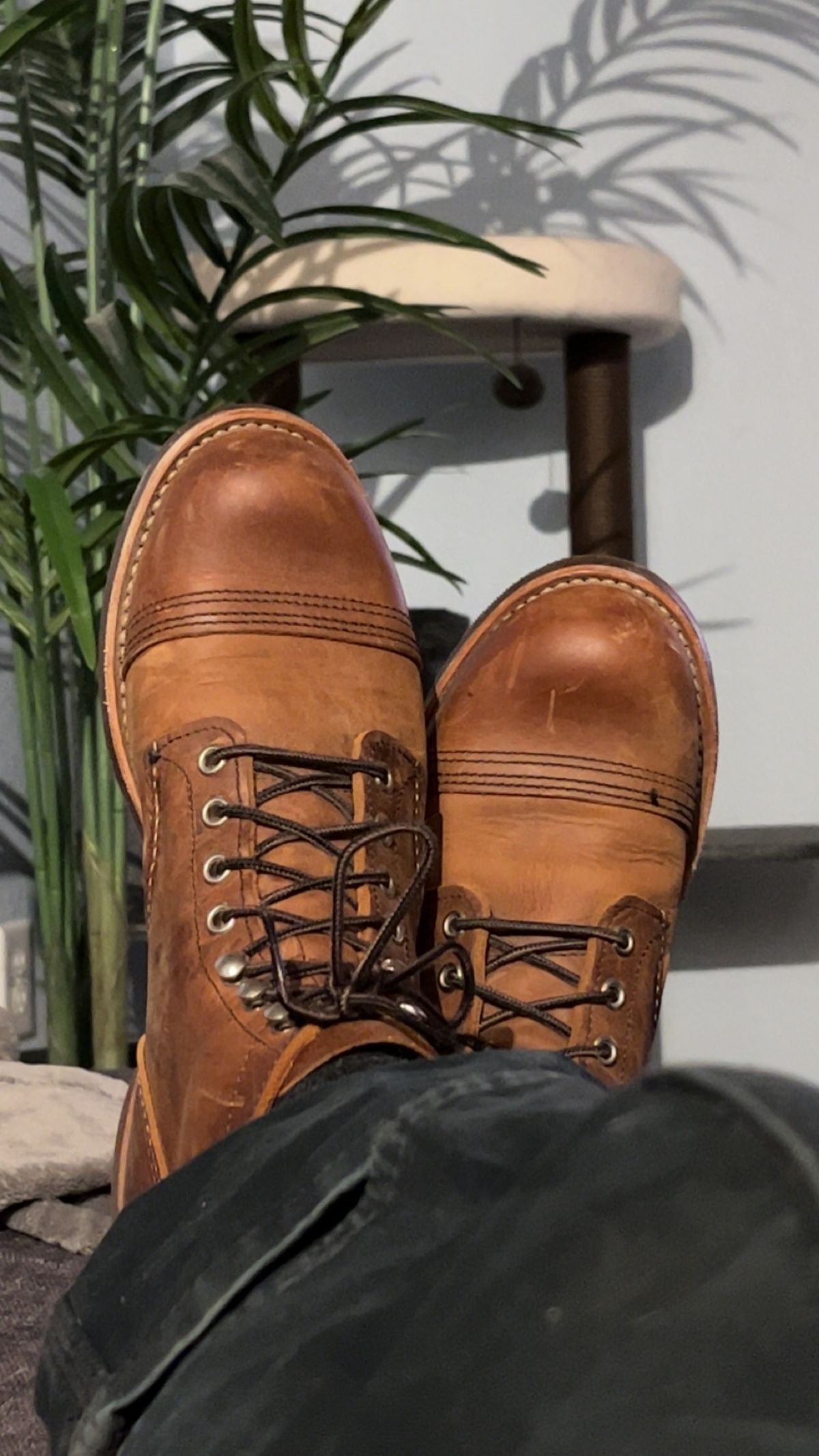 Photo by Spudanko on February 28, 2023 of the Red Wing Iron Ranger in S.B. Foot Copper Rough and Tough.