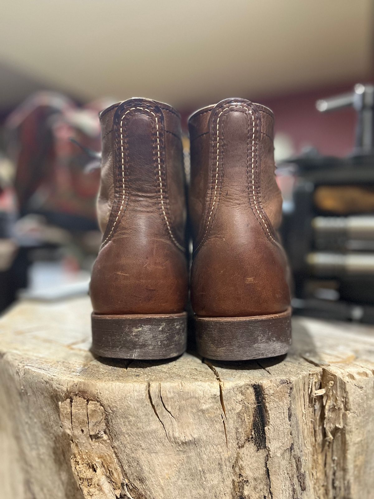 Photo by Spudanko on February 13, 2024 of the Red Wing Iron Ranger in S.B. Foot Copper Rough and Tough.