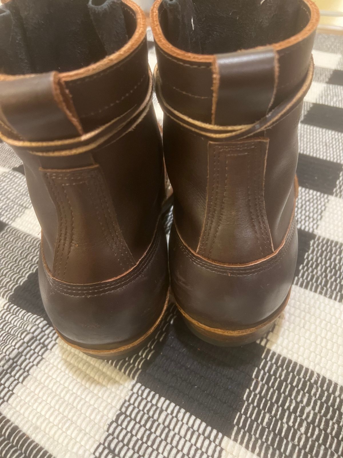 Photo by physicaltherapyboots on November 9, 2023 of the White's x Stitchdown Wallace LTT Boot in Seidel Brown Dress.
