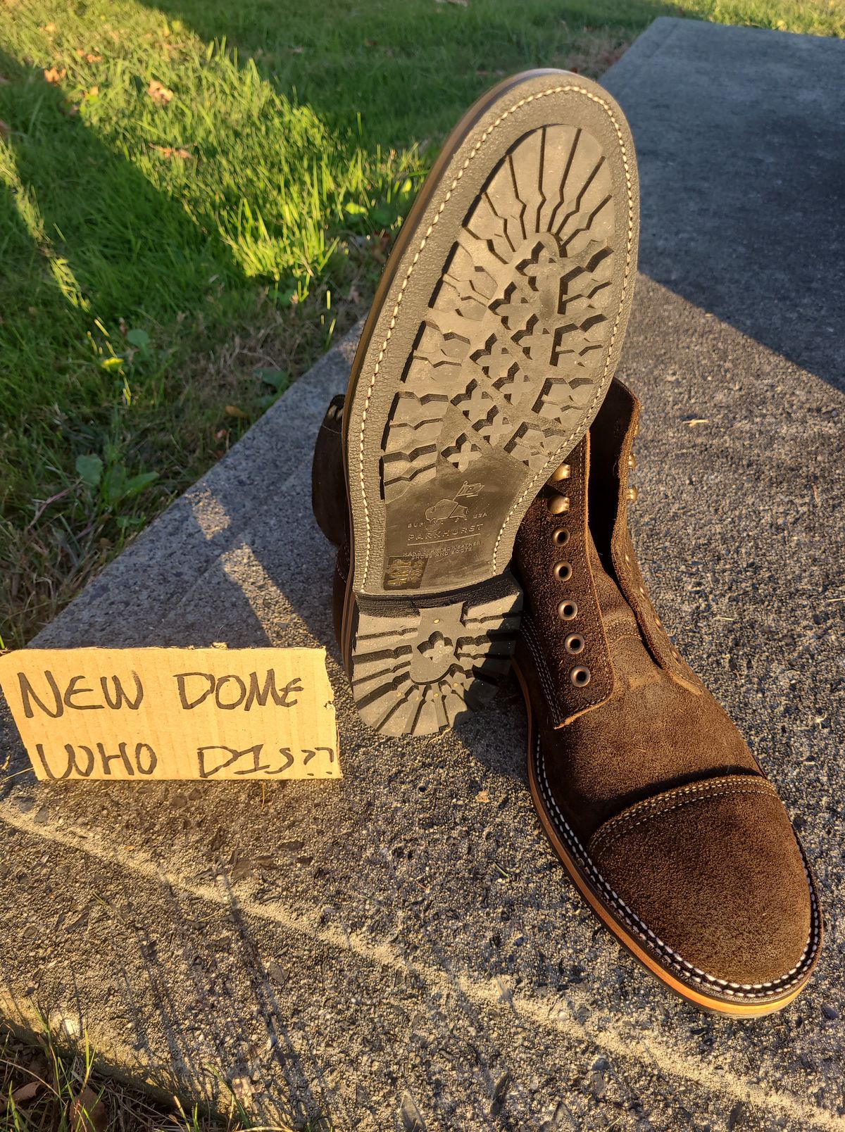 Photo by False.Idle.Warship on October 5, 2025 of the Parkhurst The Richmond in Dark Olive Waxed Roughout.