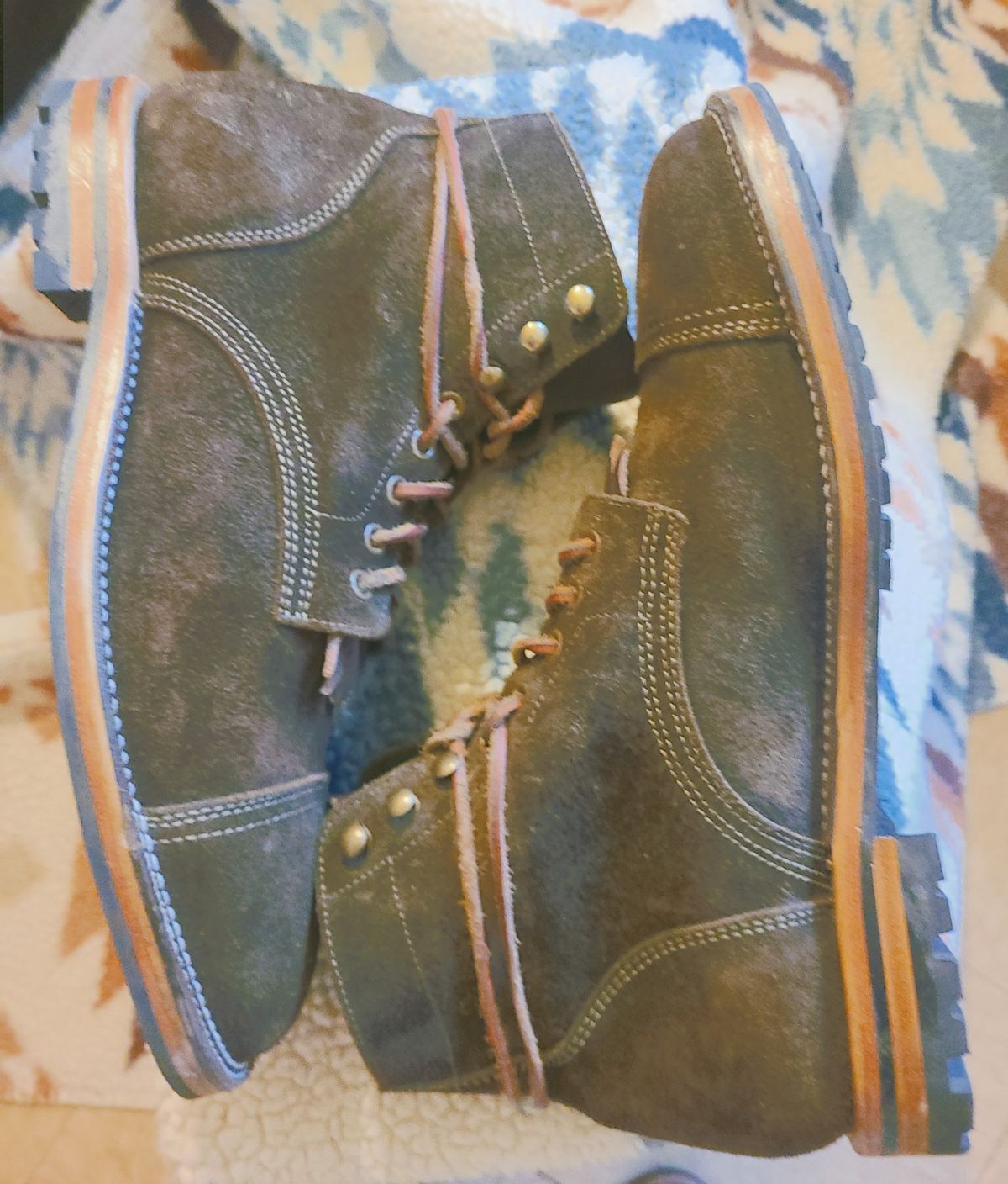 Photo by False.Idle.Warship on November 5, 2025 of the Parkhurst The Richmond in Dark Olive Waxed Roughout.