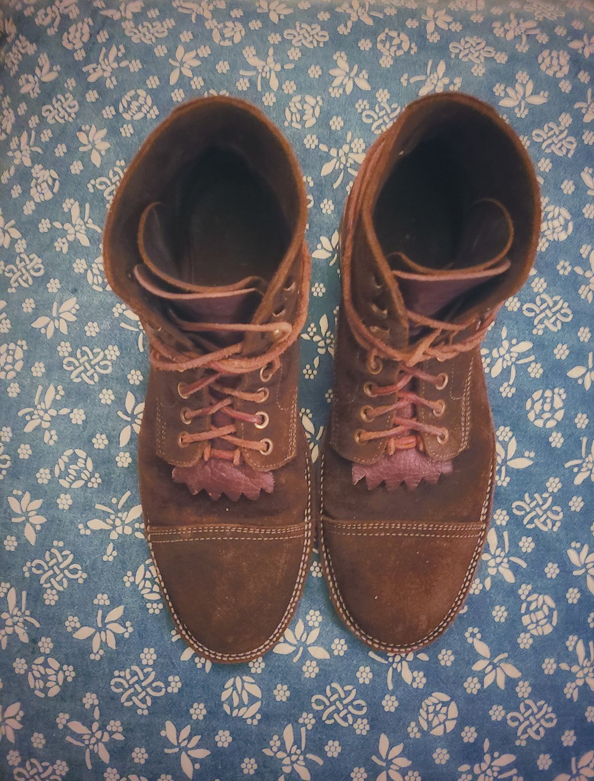 Photo by False.Idle.Warship on February 1, 2026 of the Parkhurst The Richmond in Dark Olive Waxed Roughout.