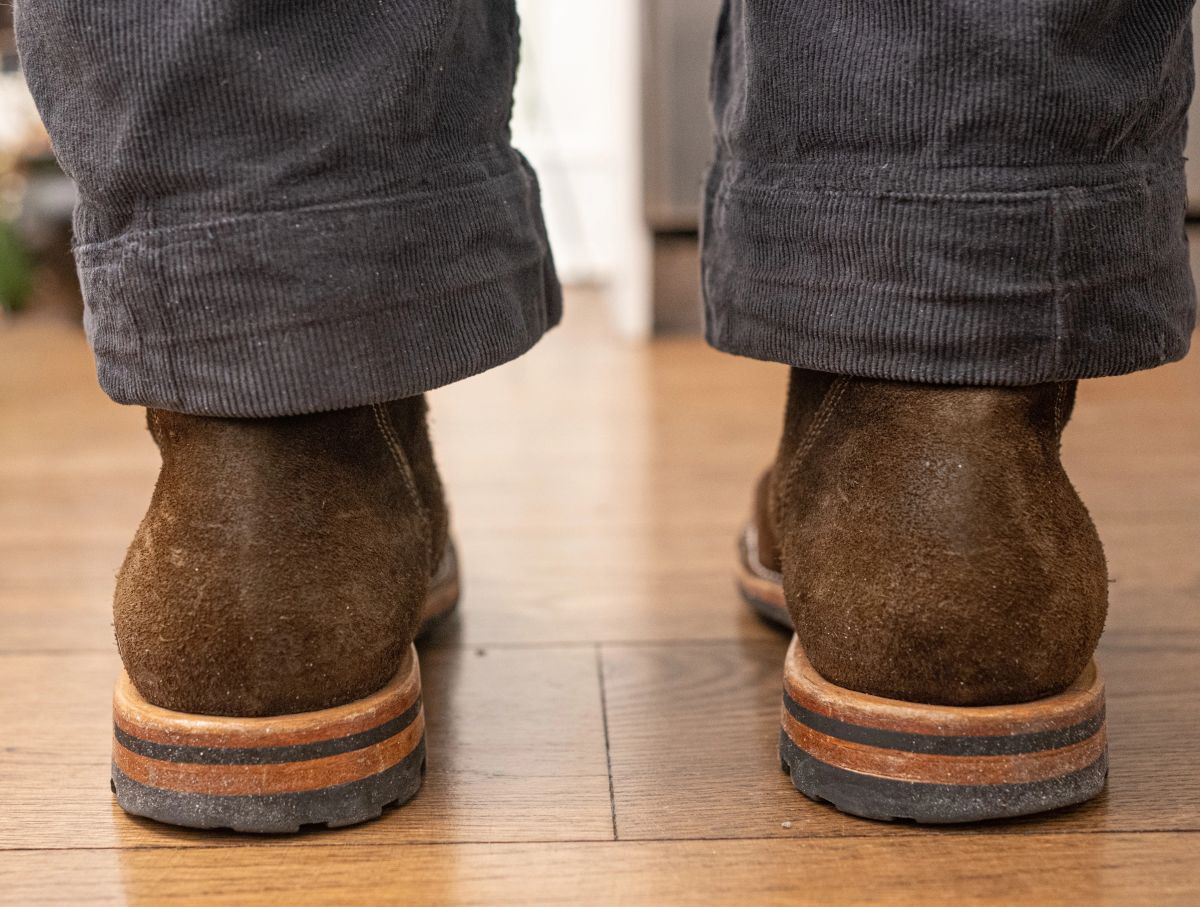 Photo by False.Idle.Warship on March 6, 2026 of the Parkhurst The Richmond in Dark Olive Waxed Roughout.