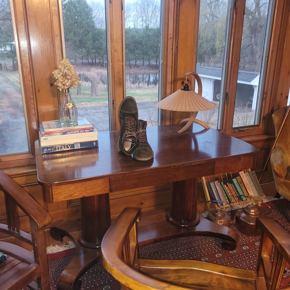 Photo by False.Idle.Warship on April 5, 2026 of the Parkhurst The Richmond in Dark Olive Waxed Roughout.