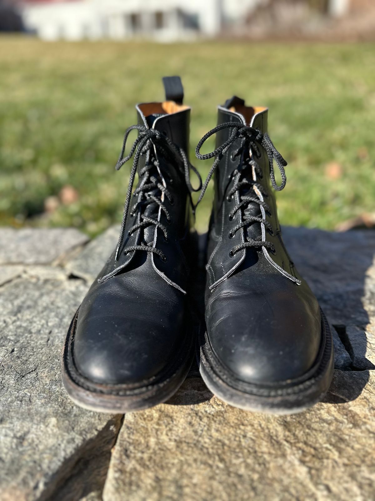 Photo by swampdonkey on February 5, 2024 of the Tricker's Burford Plain Derby Boot in Black Calf.