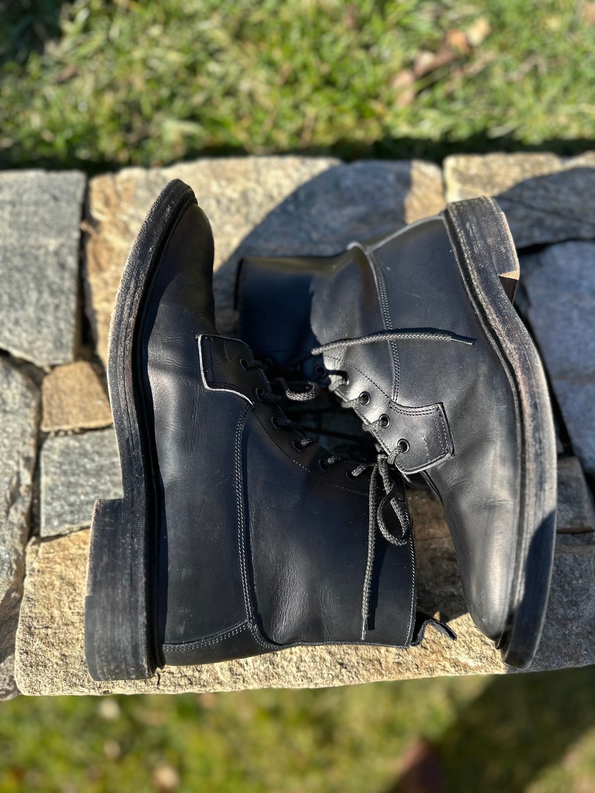 Photo by swampdonkey on February 5, 2024 of the Tricker's Burford Plain Derby Boot in Black Calf.