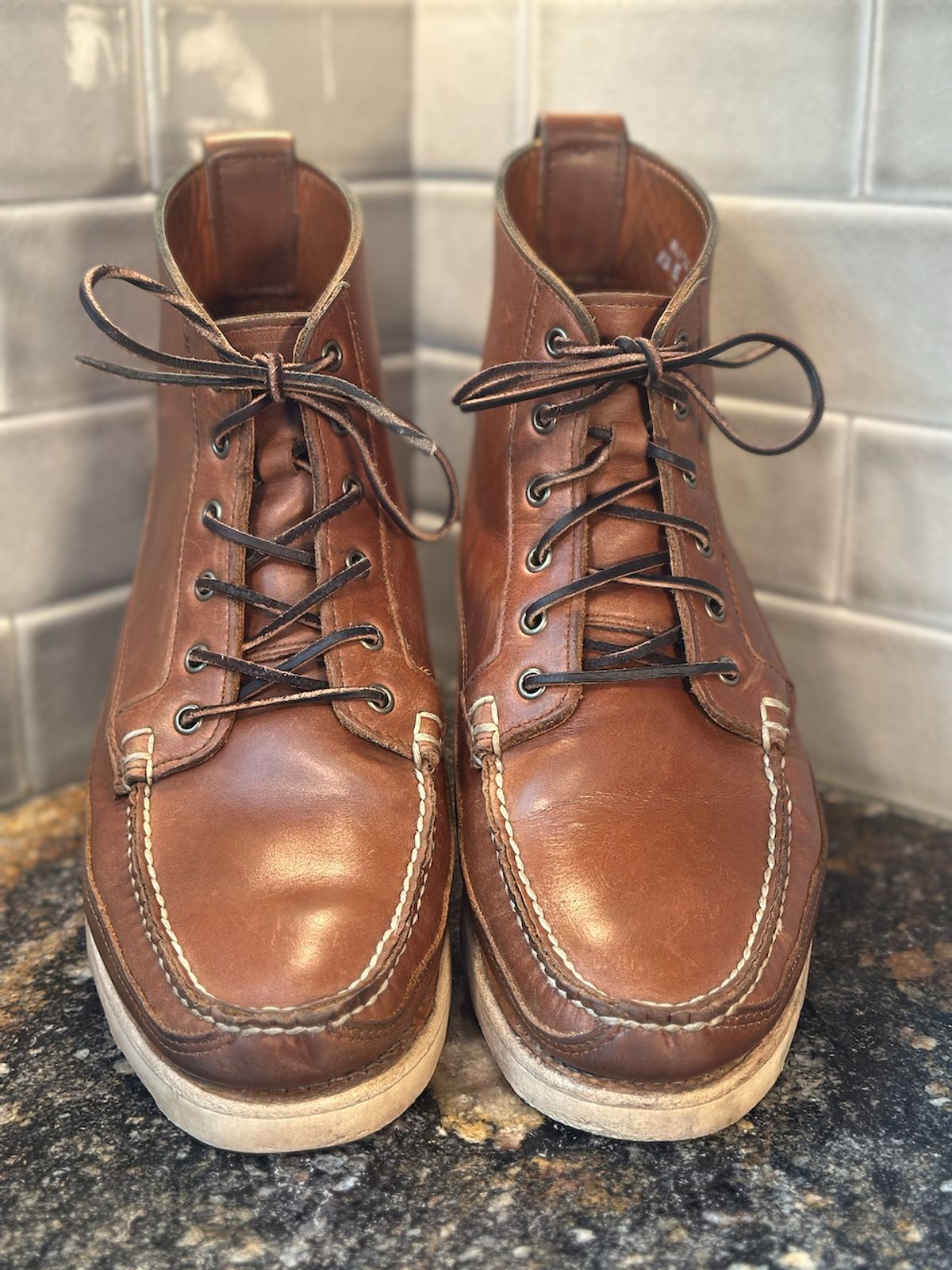 Photo by cows_electronico on February 4, 2026 of the Rancourt & Co. Harrison Boot Redux in Horween Natural Chromexcel.