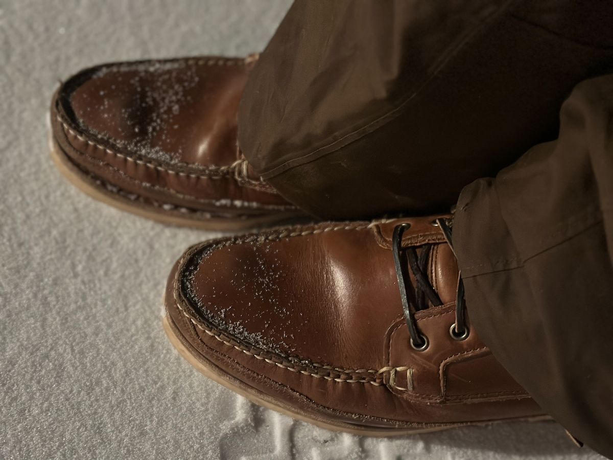 Photo by cows_electronico on January 25, 2026 of the Rancourt & Co. Harrison Boot Redux in Horween Natural Chromexcel.