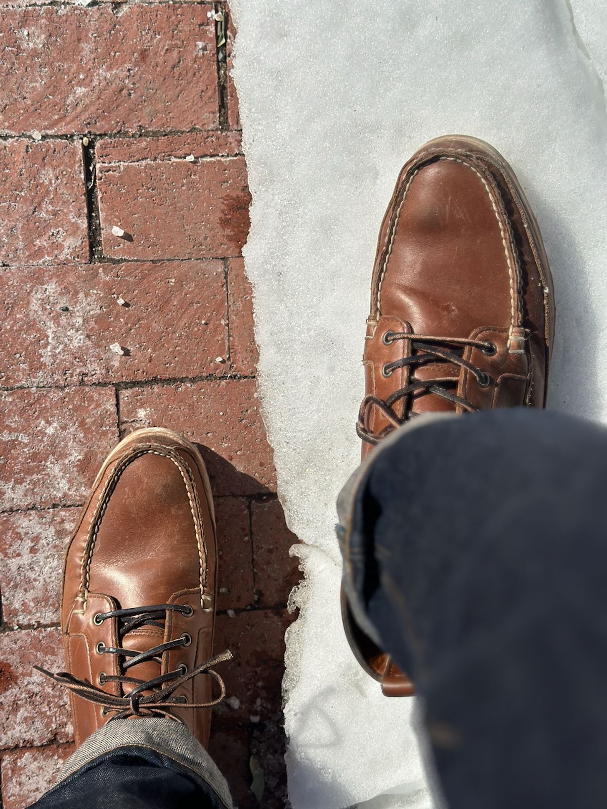 Photo by cows_electronico on February 1, 2026 of the Rancourt & Co. Harrison Boot Redux in Horween Natural Chromexcel.