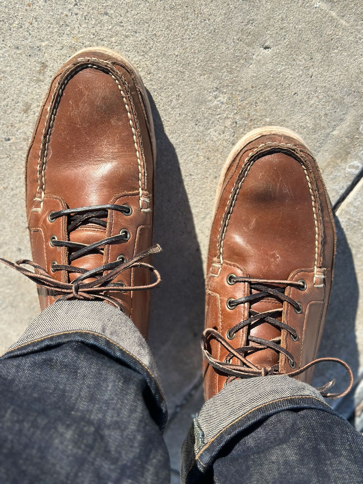 Photo by cows_electronico on February 1, 2026 of the Rancourt & Co. Harrison Boot Redux in Horween Natural Chromexcel.