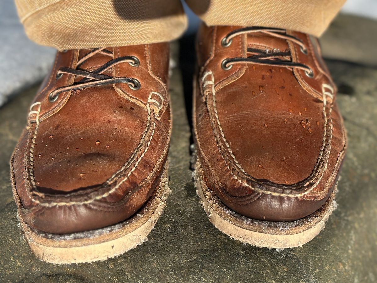 Photo by cows_electronico on February 13, 2026 of the Rancourt & Co. Harrison Boot Redux in Horween Natural Chromexcel.