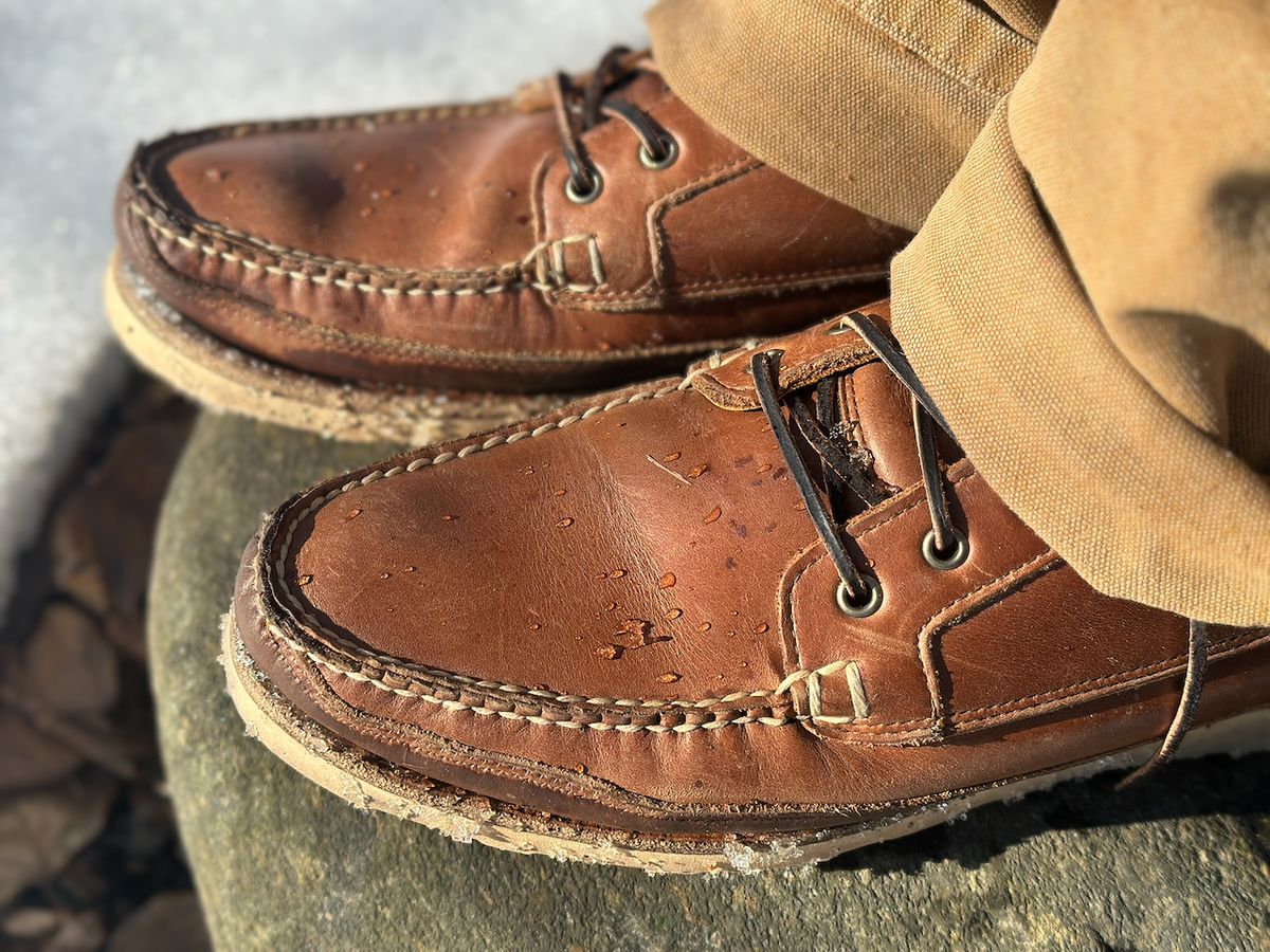 Photo by cows_electronico on February 13, 2026 of the Rancourt & Co. Harrison Boot Redux in Horween Natural Chromexcel.