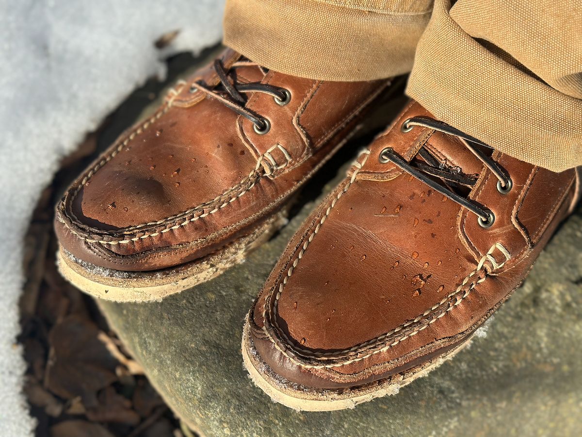 Photo by cows_electronico on February 13, 2026 of the Rancourt & Co. Harrison Boot Redux in Horween Natural Chromexcel.
