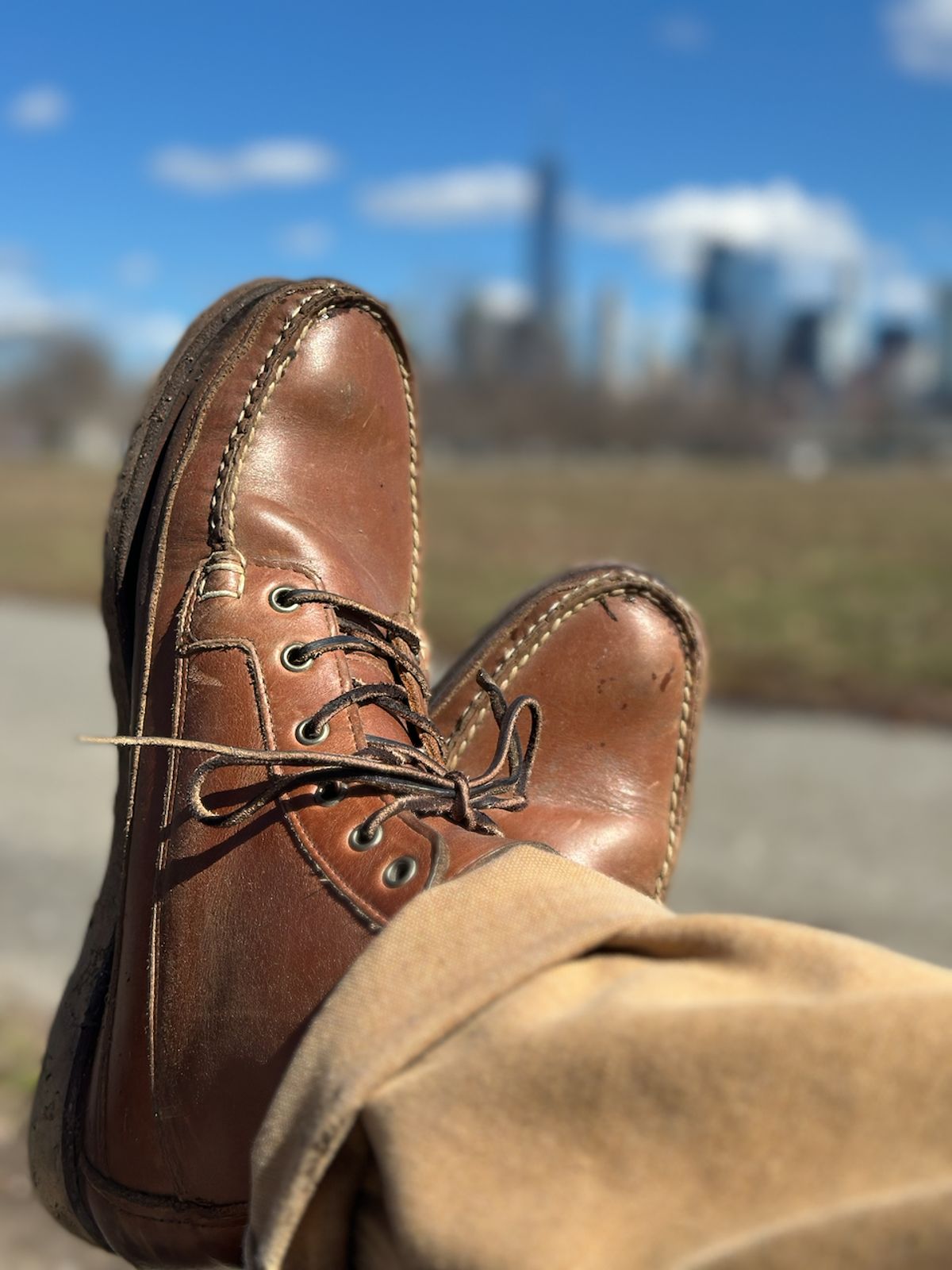 Photo by cows_electronico on March 17, 2026 of the Rancourt & Co. Harrison Boot Redux in Horween Natural Chromexcel.