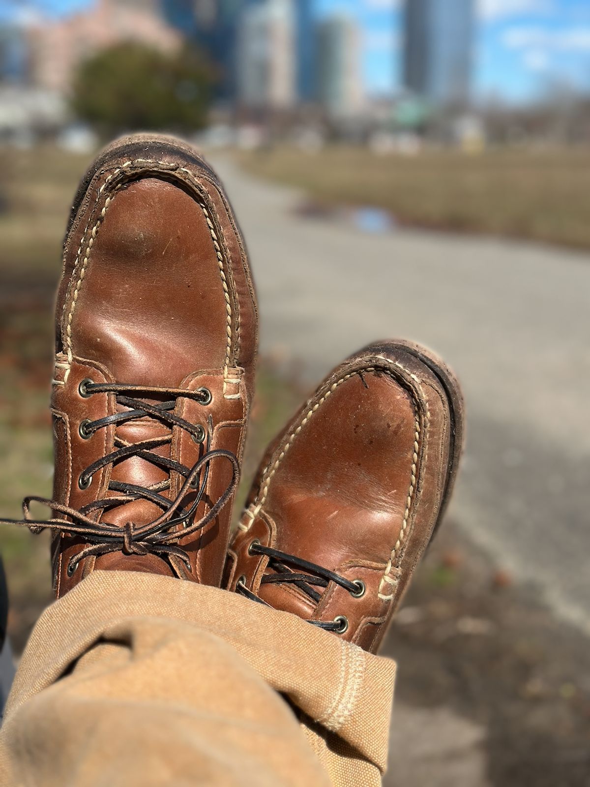 Photo by cows_electronico on March 17, 2026 of the Rancourt & Co. Harrison Boot Redux in Horween Natural Chromexcel.