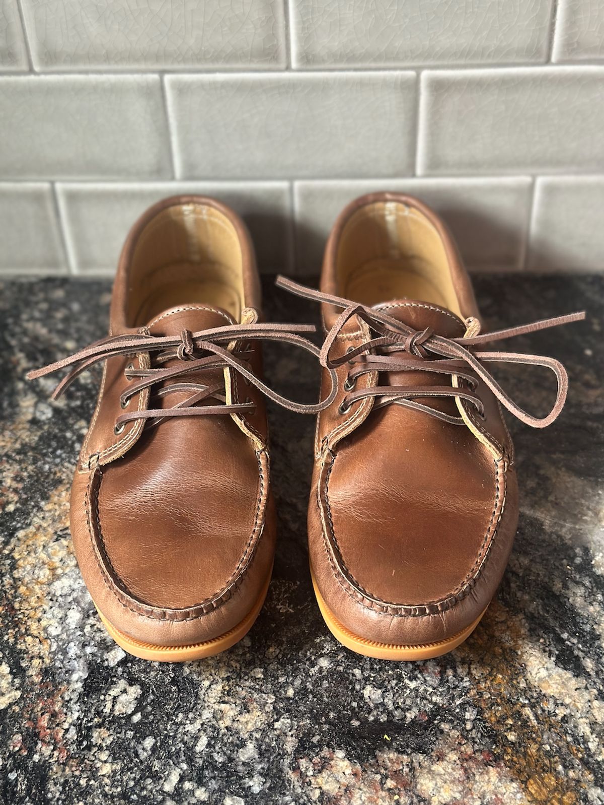 Photo by cows_electronico on November 5, 2024 of the Quoddy Blucher in Horween Natural Chromexcel.