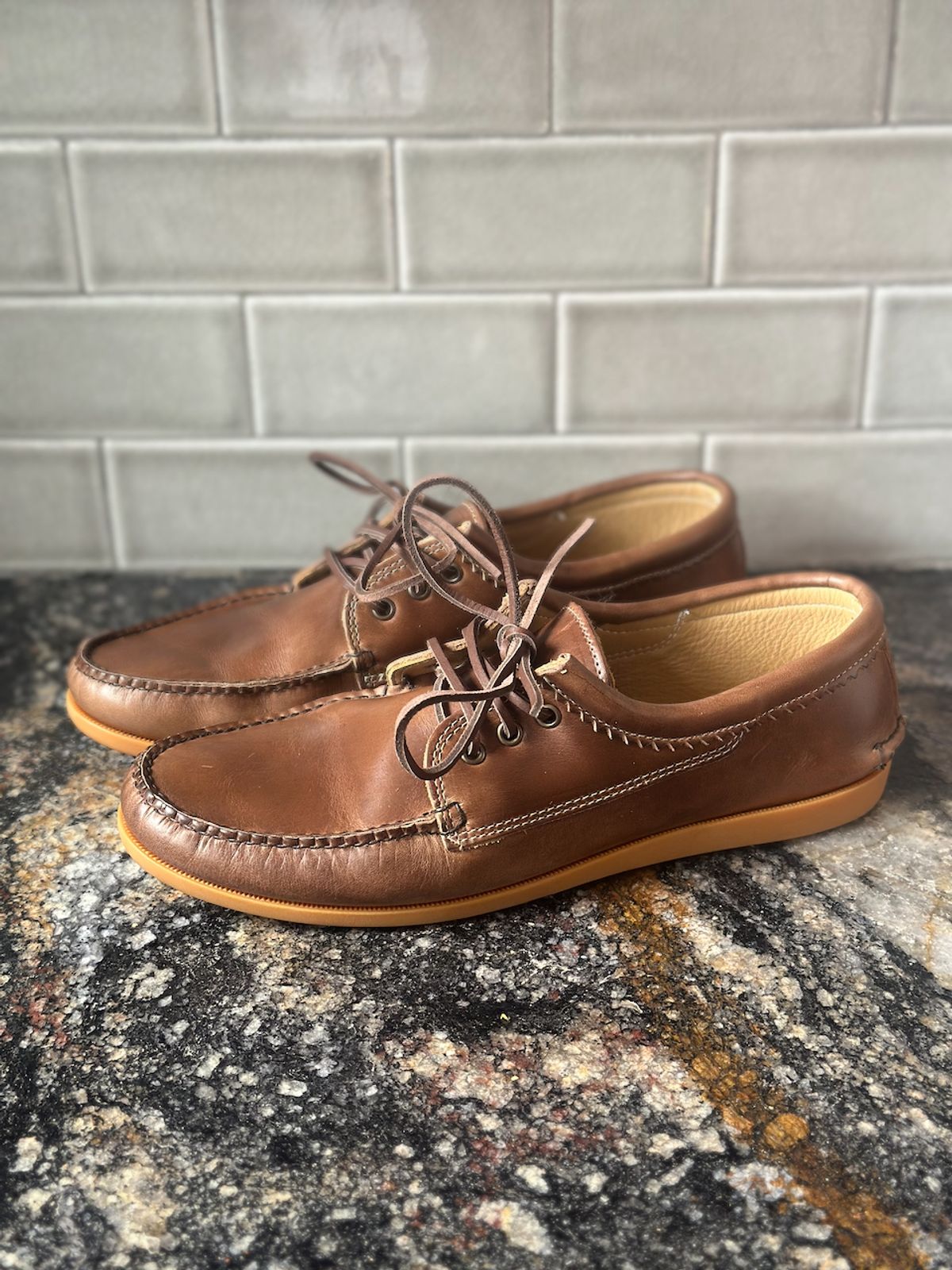Photo by cows_electronico on November 5, 2024 of the Quoddy Blucher in Horween Natural Chromexcel.