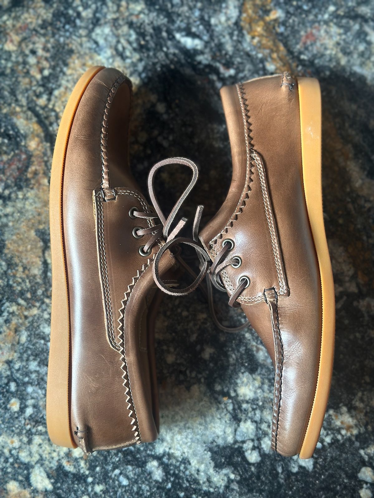 Photo by cows_electronico on November 5, 2024 of the Quoddy Blucher in Horween Natural Chromexcel.