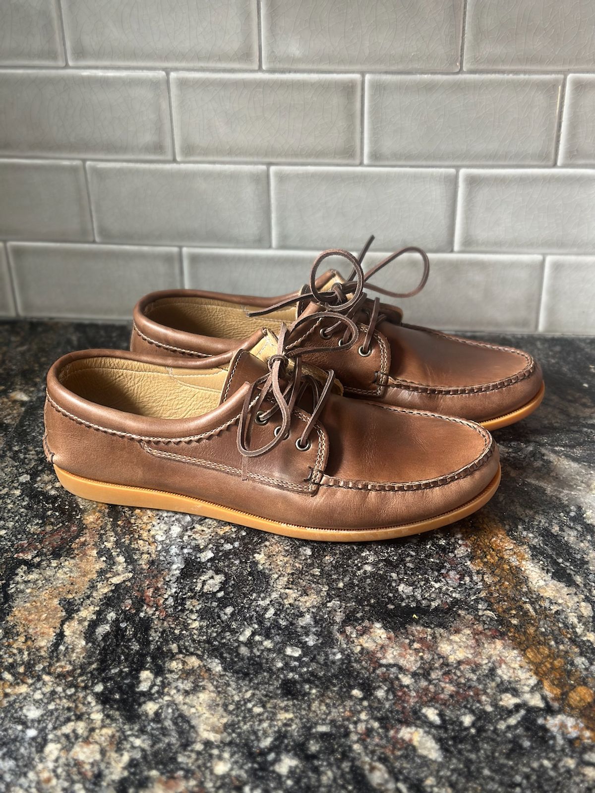 Photo by cows_electronico on November 5, 2024 of the Quoddy Blucher in Horween Natural Chromexcel.