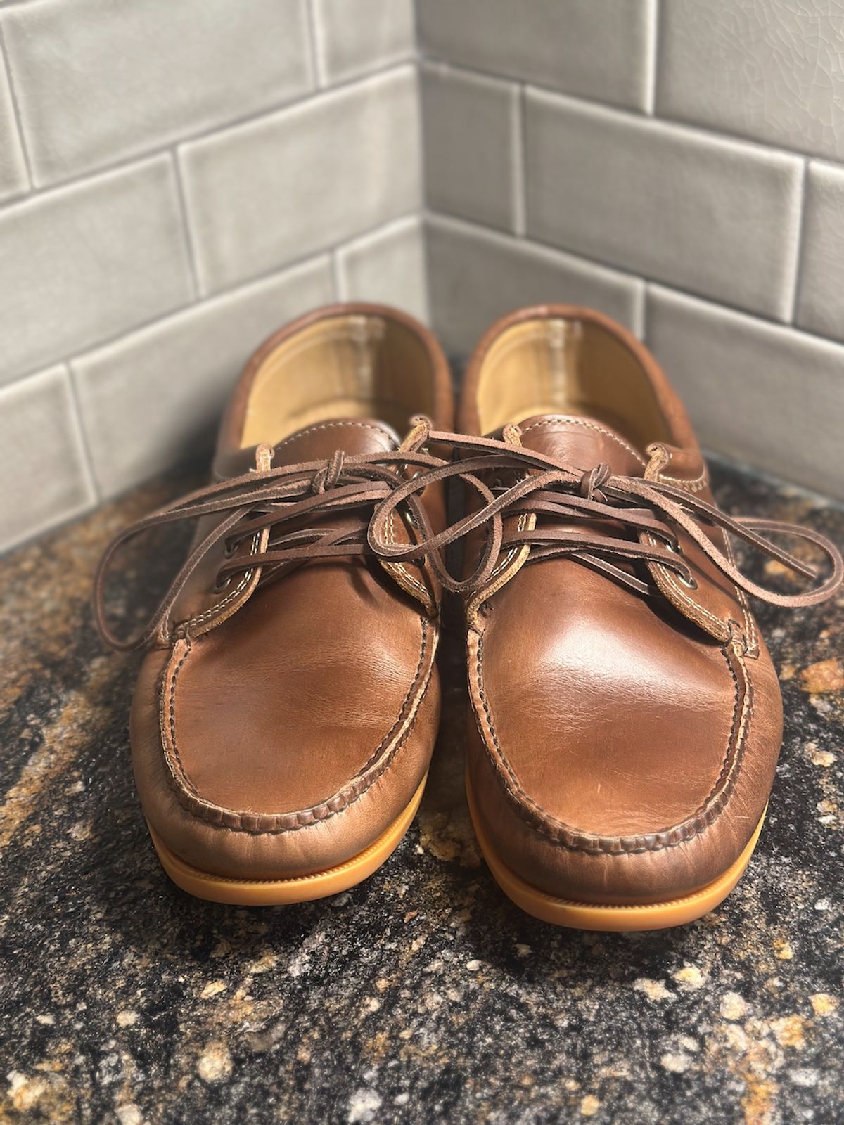 Photo by cows_electronico on January 6, 2025 of the Quoddy Blucher in Horween Natural Chromexcel.
