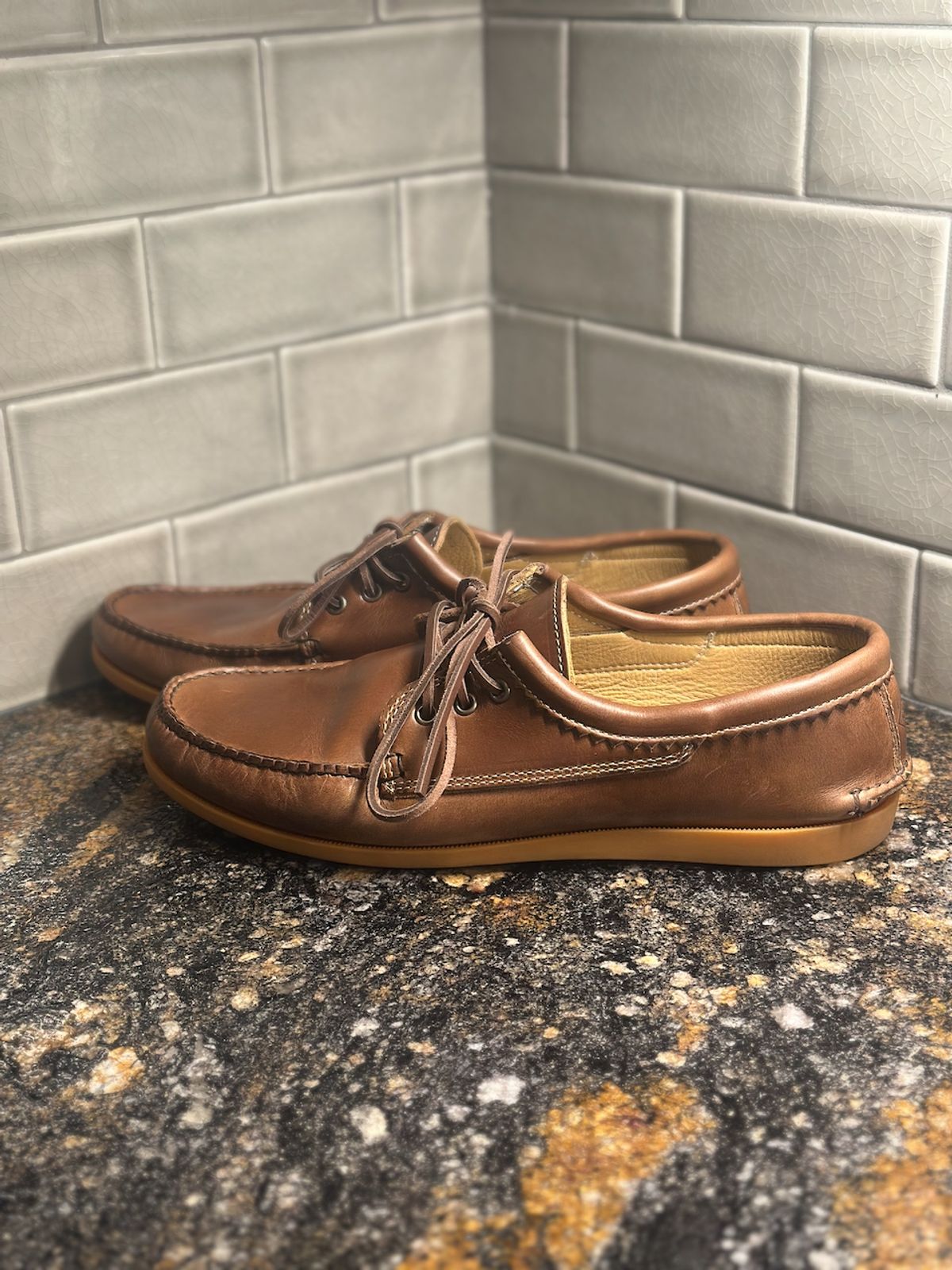 Photo by cows_electronico on January 6, 2025 of the Quoddy Blucher in Horween Natural Chromexcel.