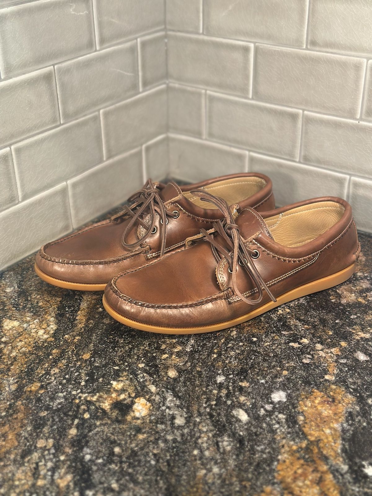 Photo by cows_electronico on March 2, 2025 of the Quoddy Blucher in Horween Natural Chromexcel.