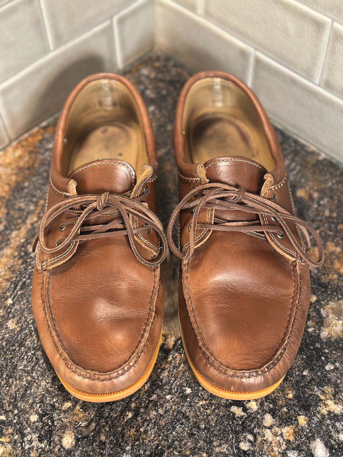 Photo by cows_electronico on October 1, 2025 of the Quoddy Blucher in Horween Natural Chromexcel.