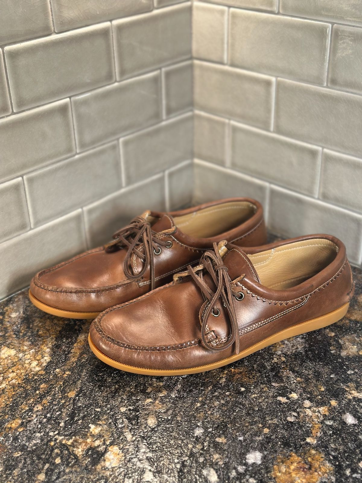 Photo by cows_electronico on October 1, 2025 of the Quoddy Blucher in Horween Natural Chromexcel.