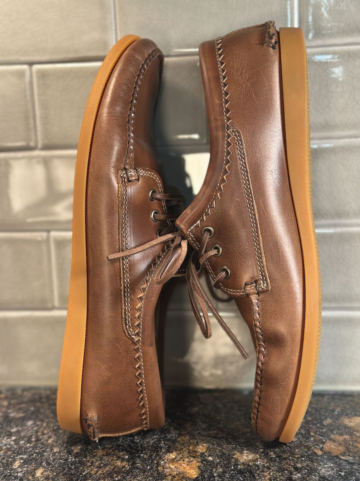 Photo by cows_electronico on October 1, 2025 of the Quoddy Blucher in Horween Natural Chromexcel.