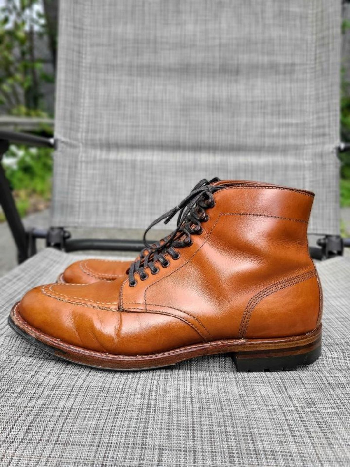 Photo by tigertim on April 4, 2023 of the Alden Indy Boot in Unlisted Leather.