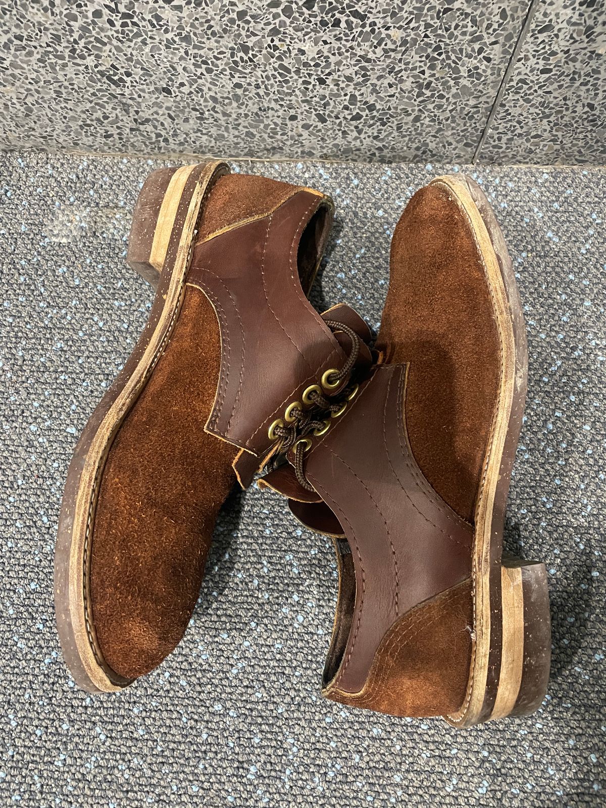 Photo by powerserge on January 6, 2023 of the Self-Made Work Oxford in LaBelle Supply Walnut Oil Tanned Loggertan.