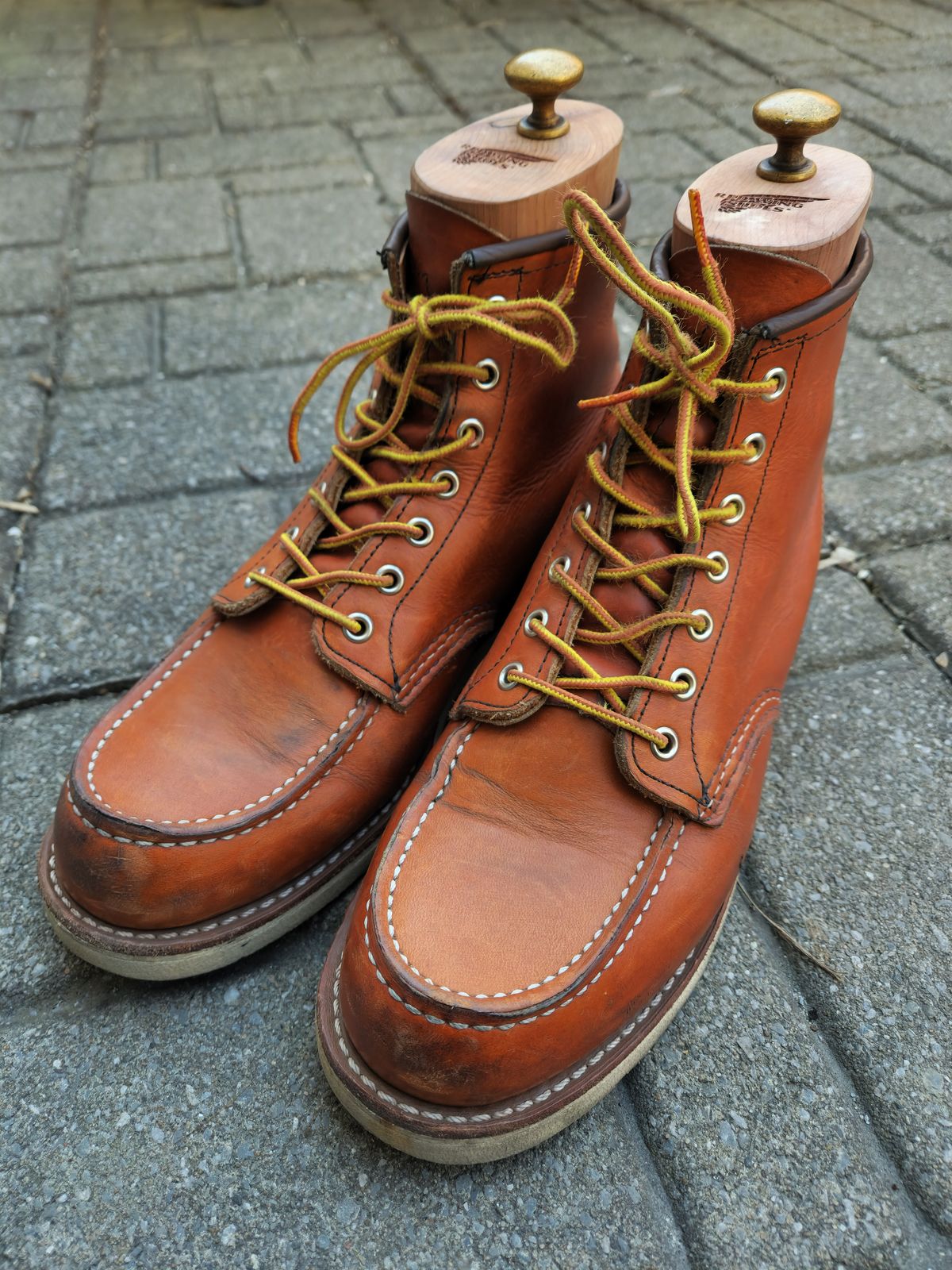 Photo by som1 on April 15, 2023 of the Red Wing 6-Inch Classic Moc in S.B. Foot Oro Legacy.