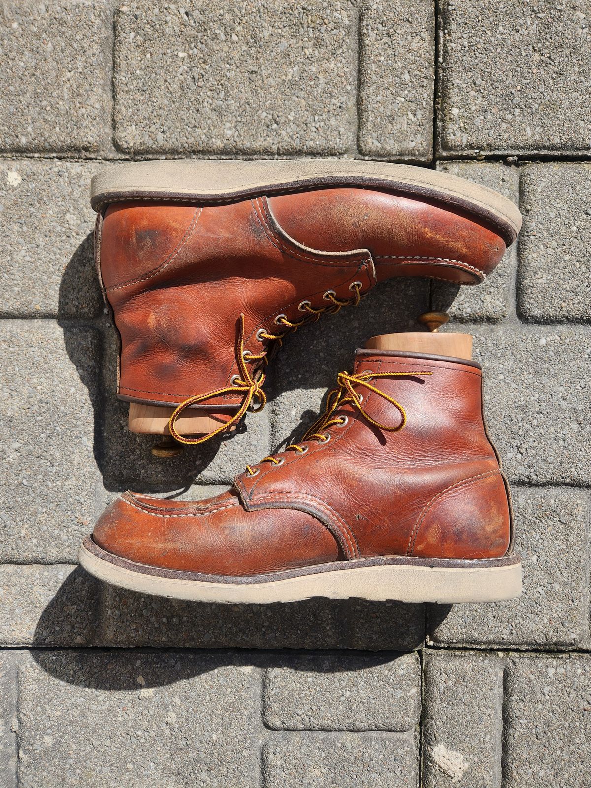 Photo by som1 on April 26, 2024 of the Red Wing 6-Inch Classic Moc in S.B. Foot Oro Legacy.