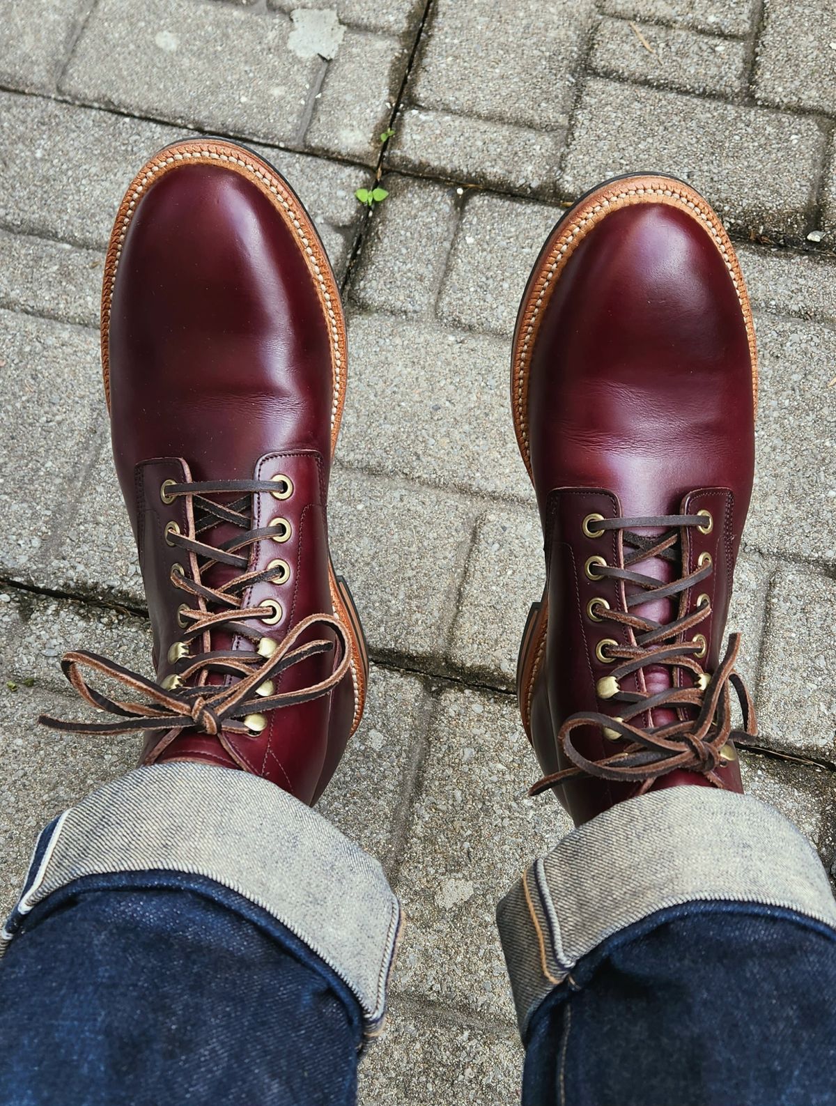 Photo by som1 on May 24, 2023 of the Grant Stone Diesel Boot in Horween Color 8 Chromexcel.