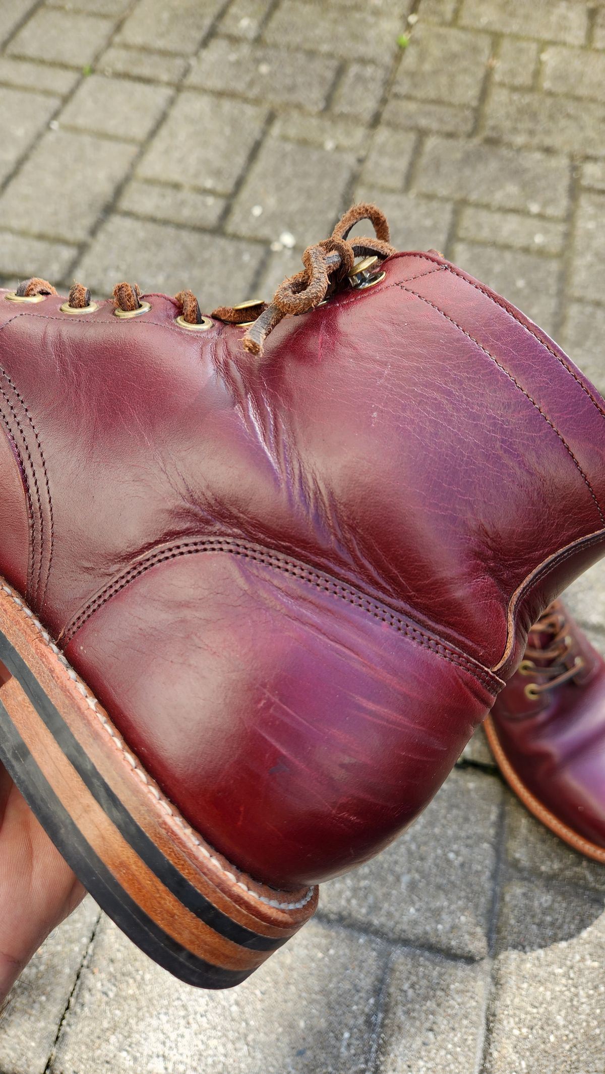 Photo by som1 on September 11, 2023 of the Grant Stone Diesel Boot in Horween Color 8 Chromexcel.