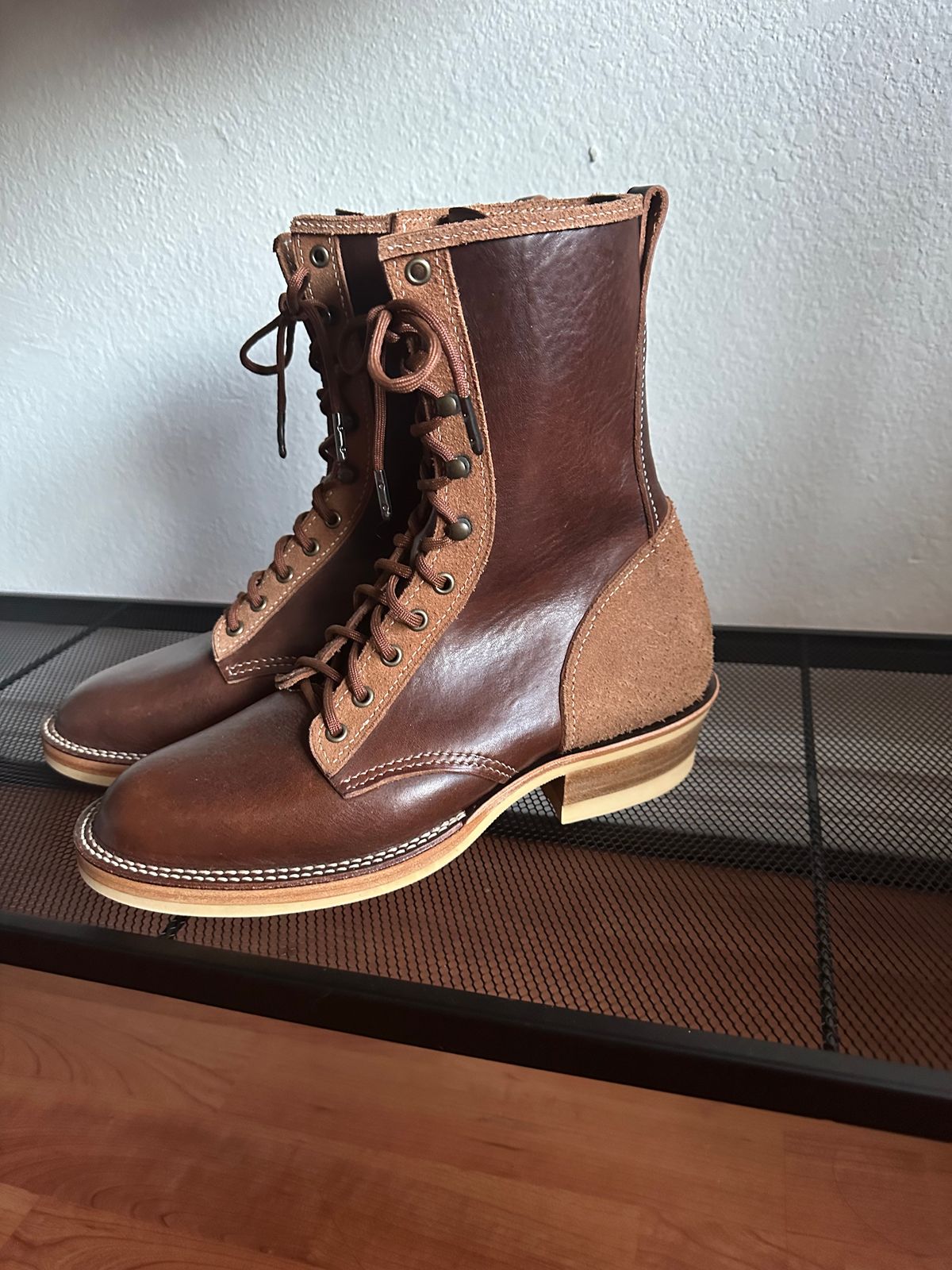 Photo by jfan on October 1, 2024 of the Sunhouse Goods Jeffrey Boot in Conceria La Perla Azzurra - Country.