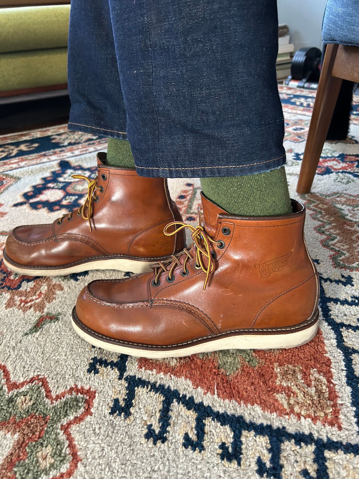 Photo by solly on January 26, 2025 of the Red Wing 6-Inch Classic Moc in S.B. Foot Oro-Iginal.