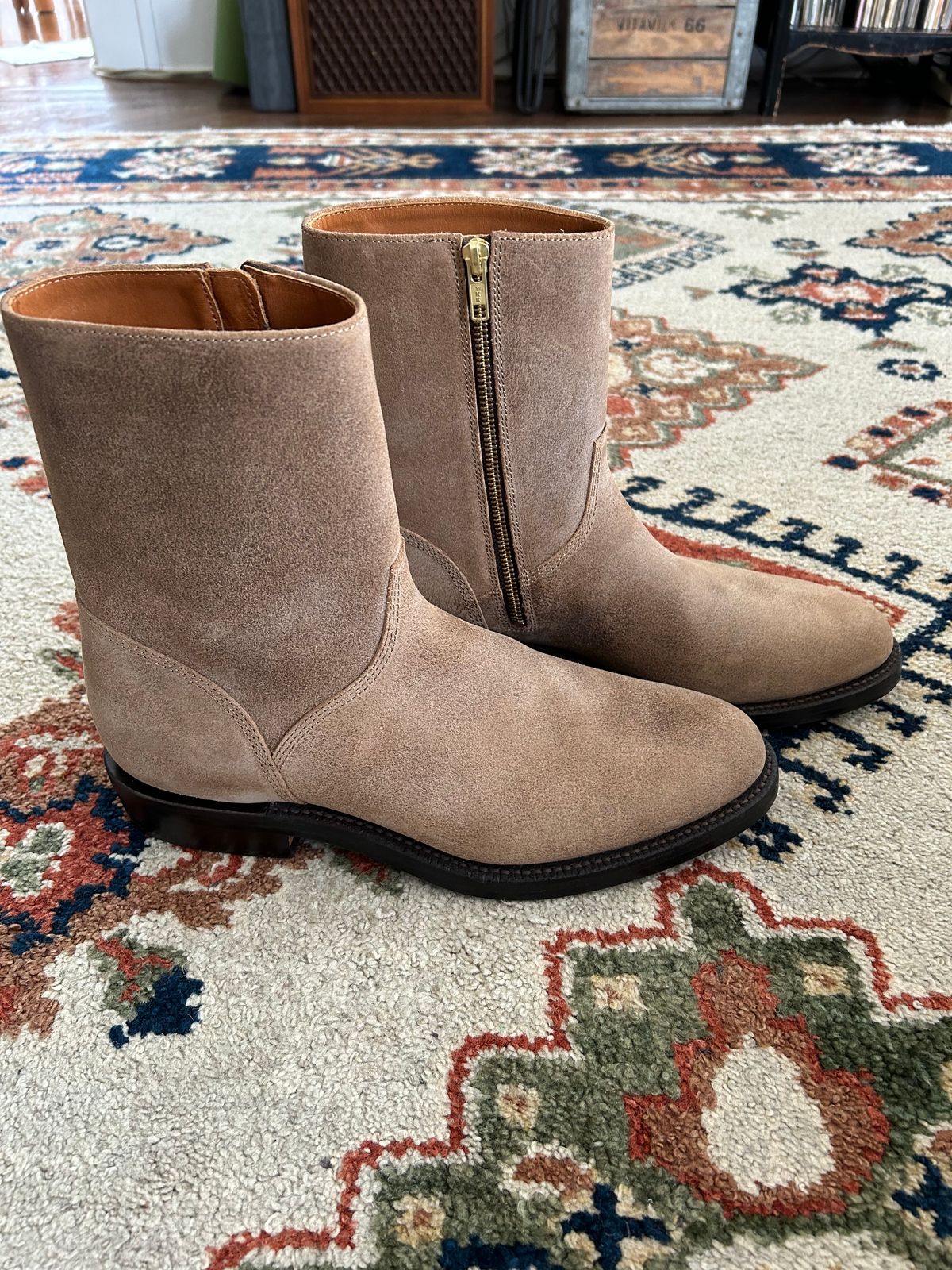 Photo by solly on April 4, 2026 of the Grant Stone Elias Boot in Horween Natural Chromexcel Roughout.