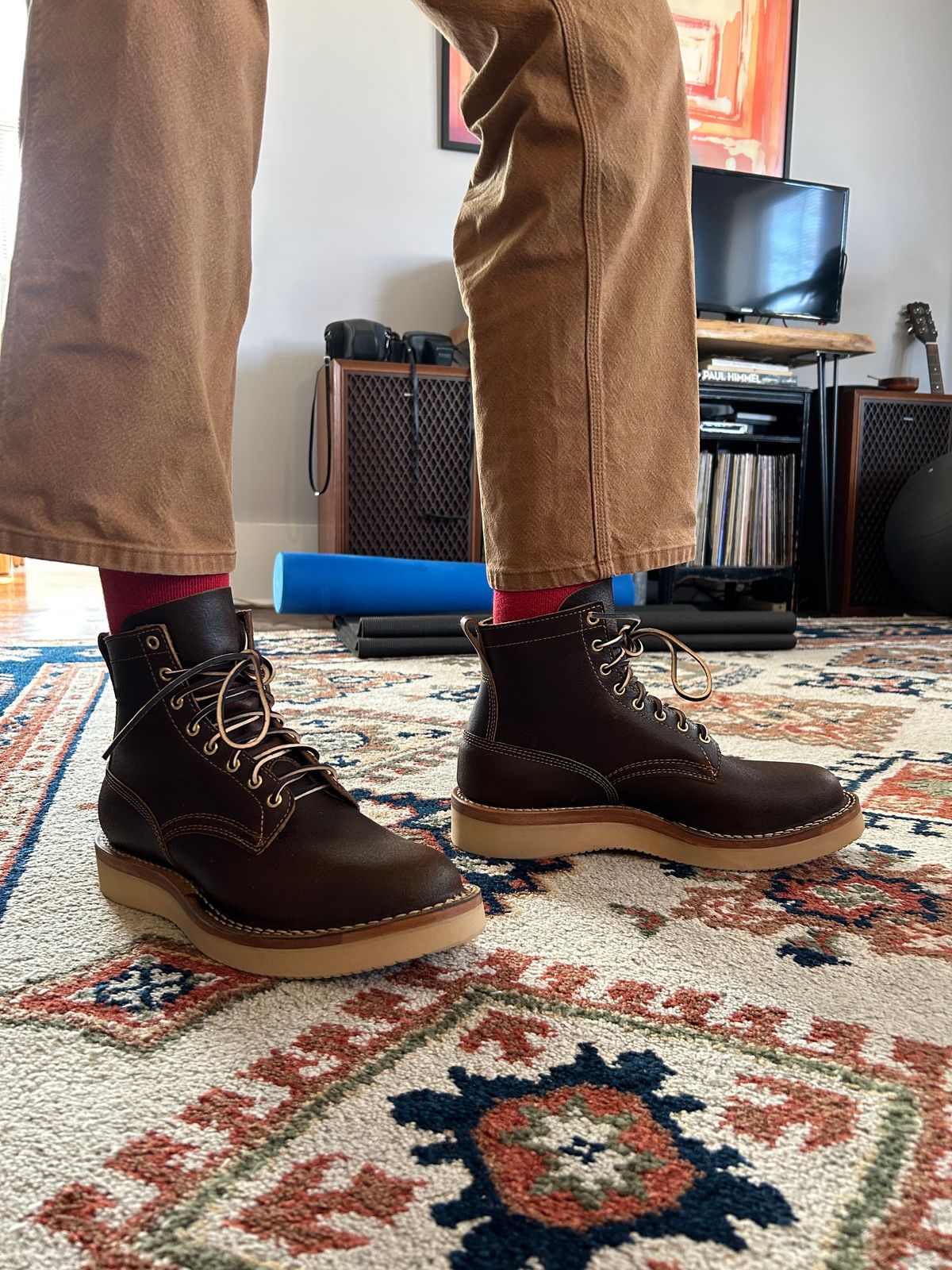 Photo by solly on February 4, 2025 of the White's C350-CS in Horween Cinnamon Waxed Flesh.