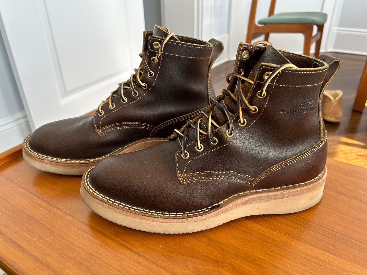 Photo by solly on April 8, 2025 of the White's C350-CS in Horween Cinnamon Waxed Flesh.
